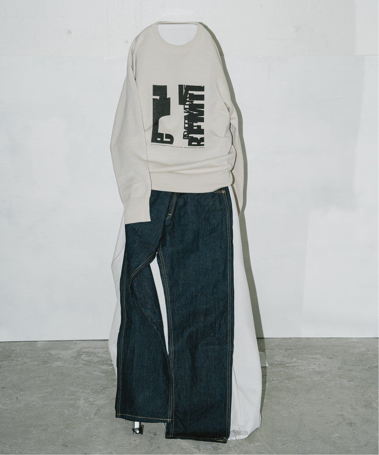 HEUGN / ユーゲン】別注 PRINTED COTTON KNIT（ニット／セーター）｜L