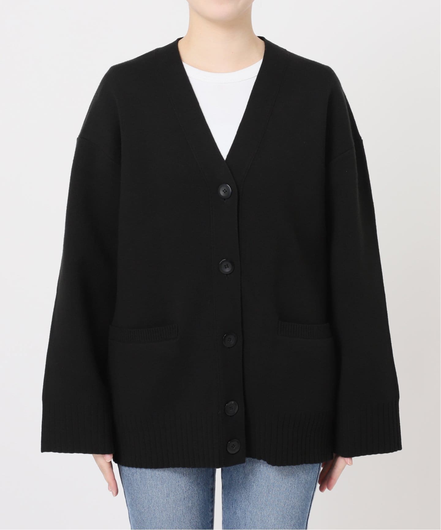 スムース編みオーバーカーデ（カーディガン）｜NOBLE（ノーブル）の