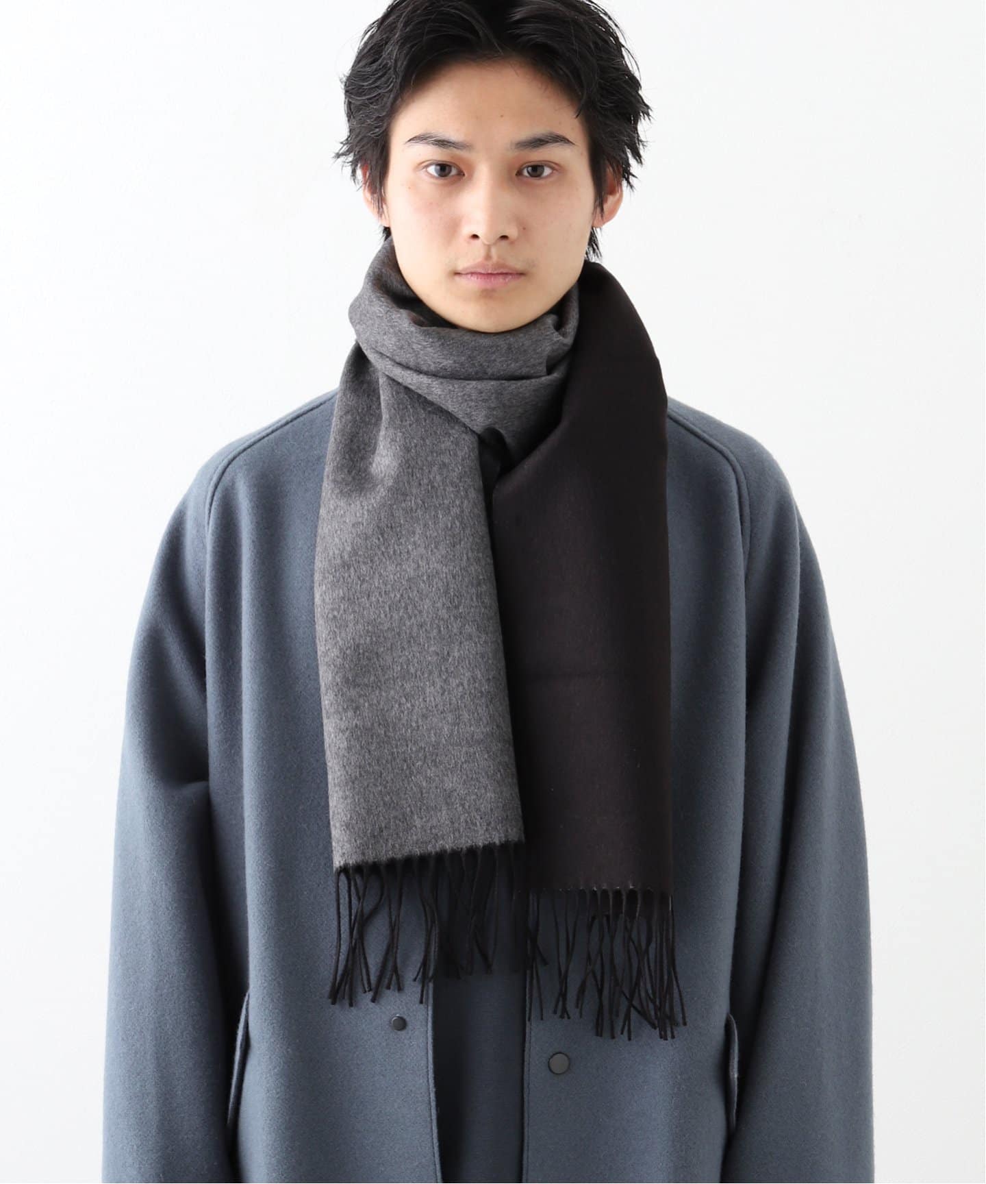 PIACENZA(ピアツェンツァ) シルク/カシミヤ ダブルフェイスマフラー 30