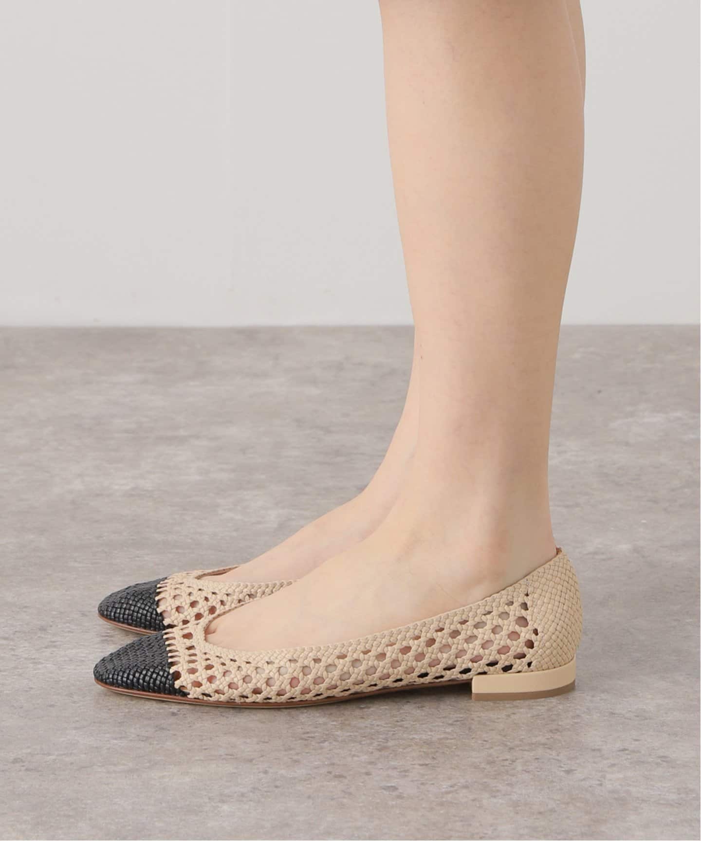 FRANCESCO RUSSO/フランチェスコ ルッソ】 MESH バレエシューズ