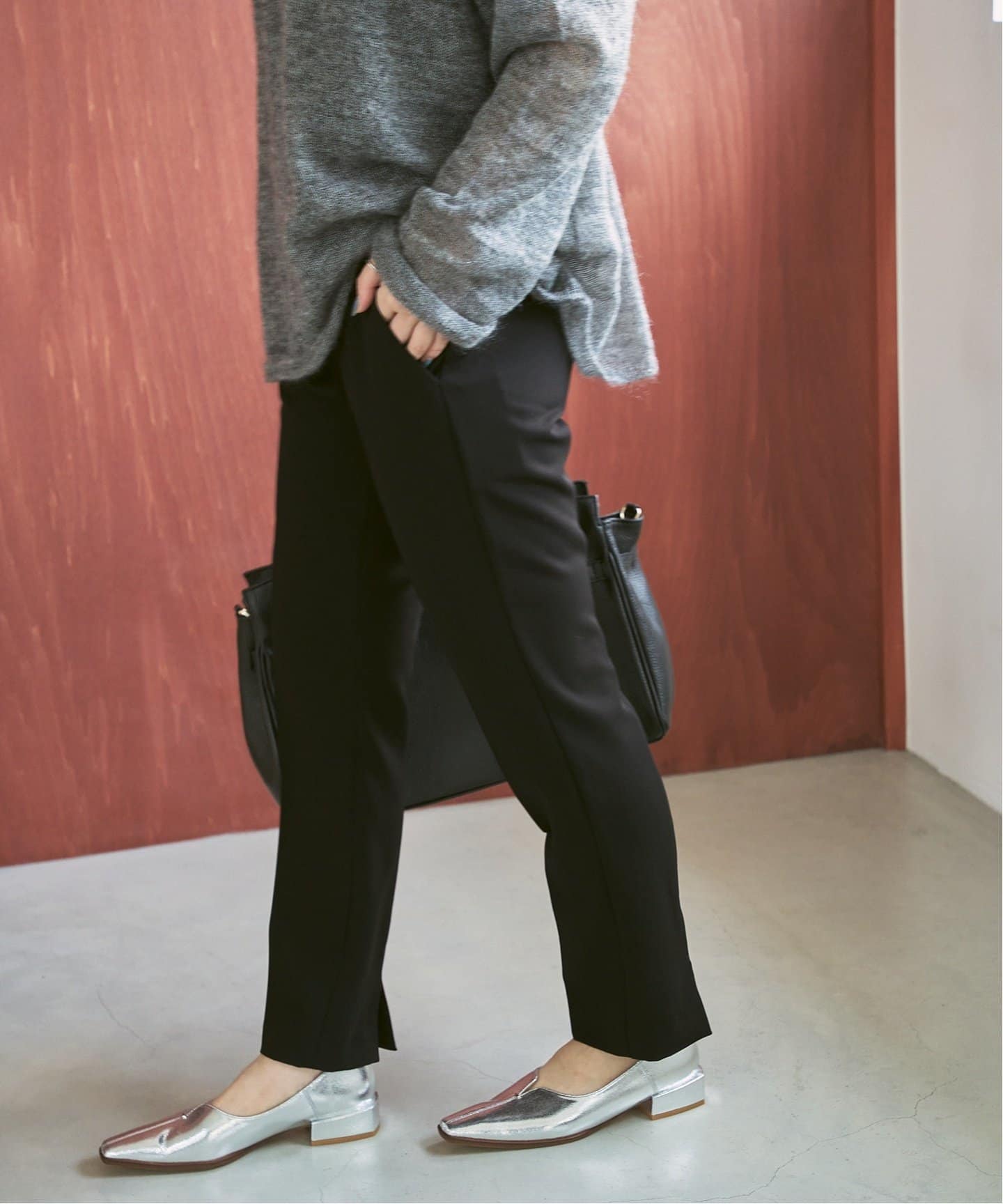 2.5cmスクエアスリットソフトフラット（フラットシューズ）｜LE TALON