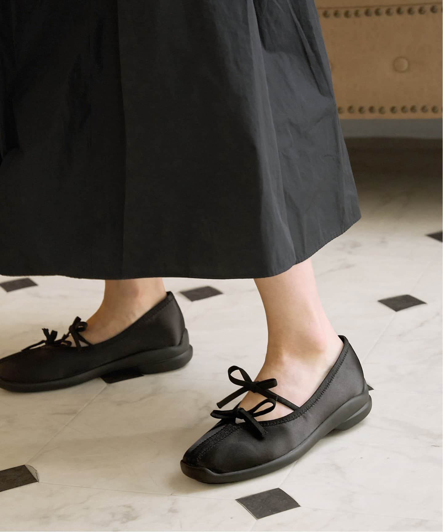 追加2》Lダブルリボンバレリーナ（フラットシューズ）｜LE TALON（ル