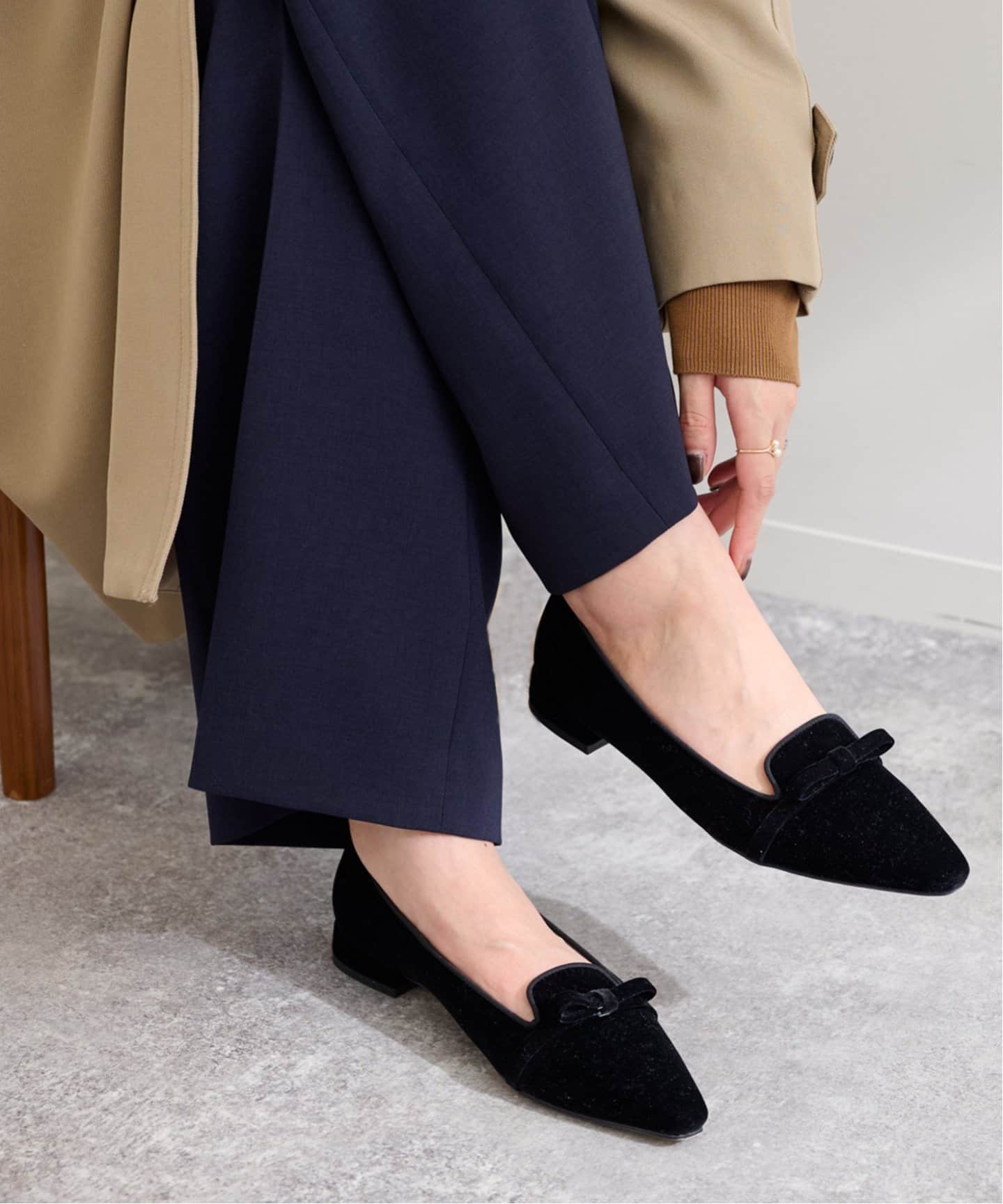 フレンチリボンオペラフラット（フラットシューズ）｜LE TALON（ル