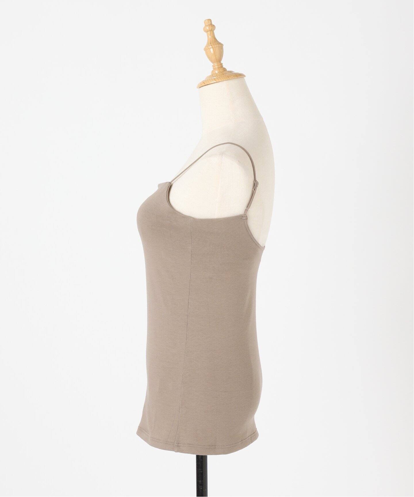 追加》オーガニックコットン混 ストレッチブラキャミソール（カップ