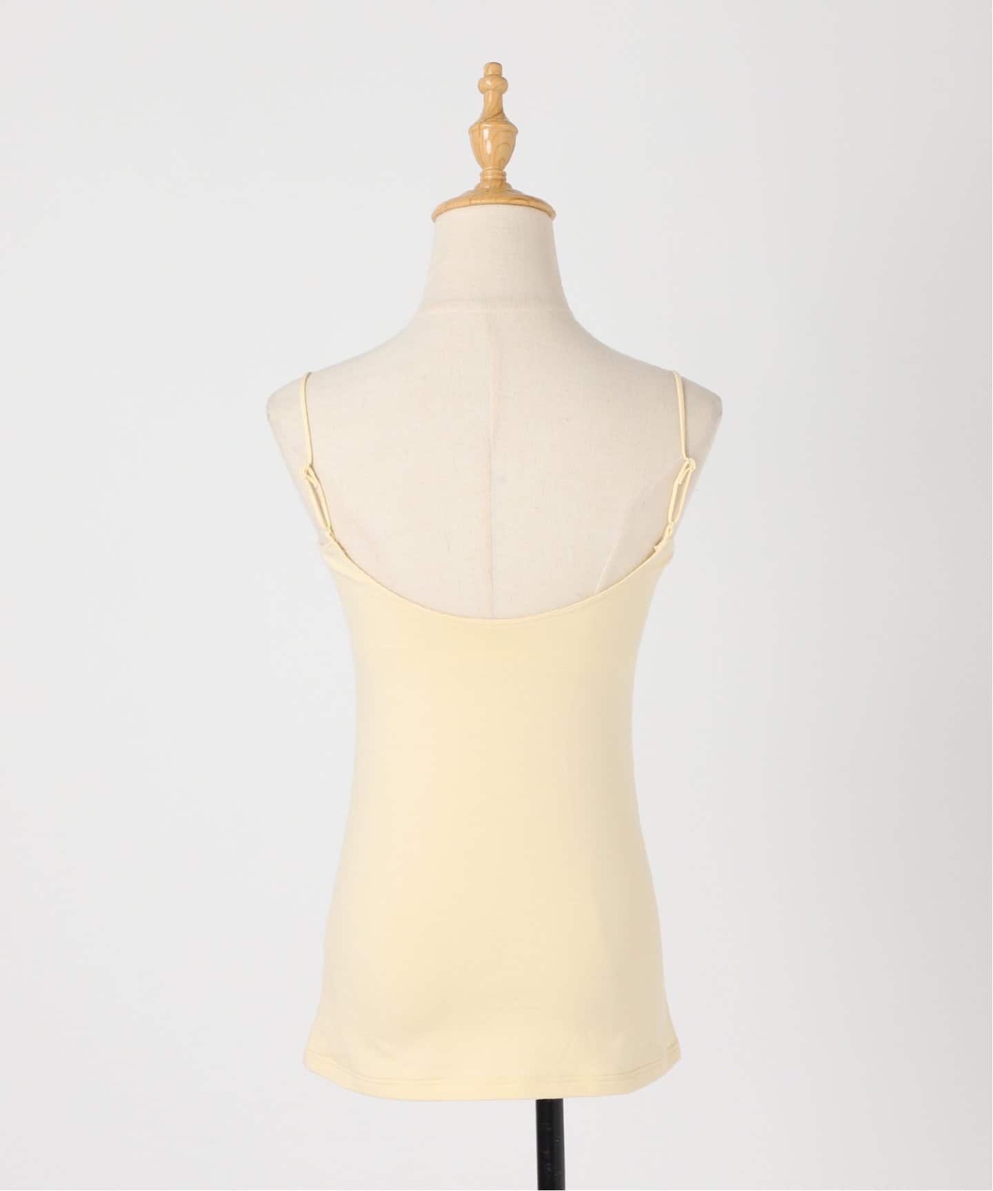 追加》オーガニックコットン混 ストレッチブラキャミソール（カップ