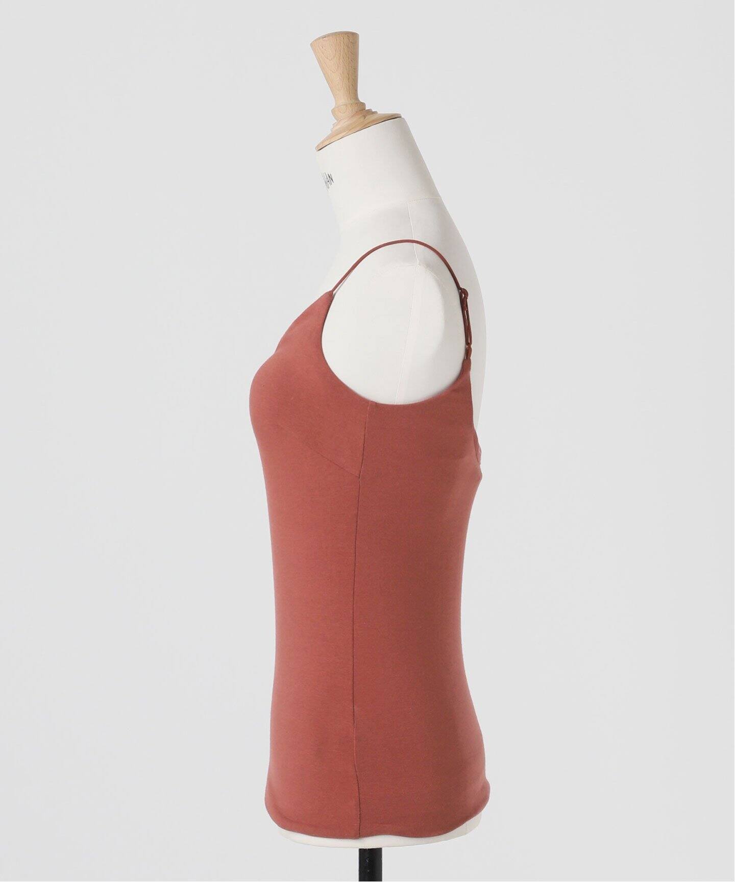 RESET】オーガニックコットン混 ブラキャミソール（ブリック）（カップ