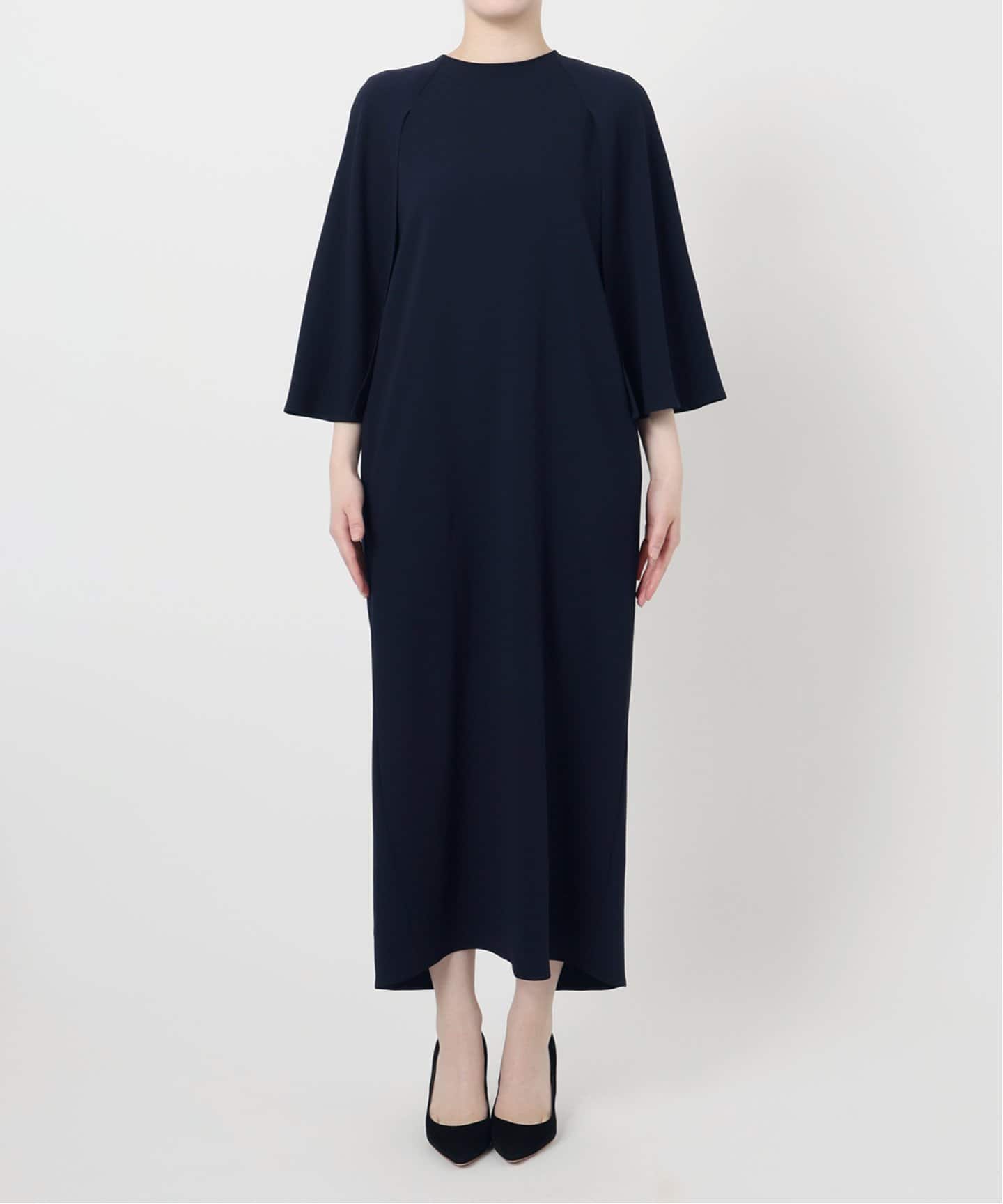 ACEPOLYバックサテンケープ風ワンピース（ワンピース）｜VERMEIL par