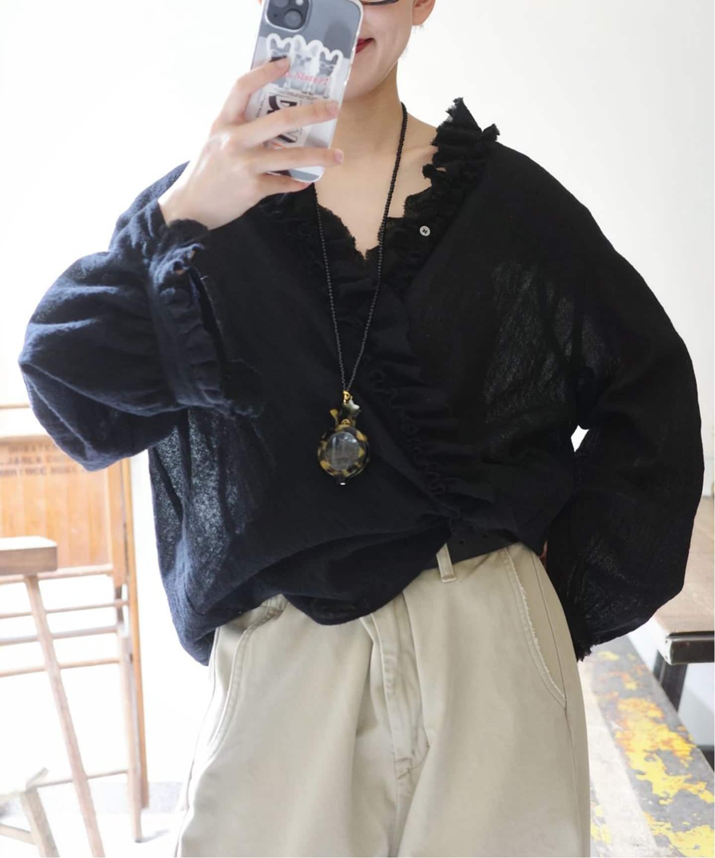 リファイン フリルブラウス（シャツ／ブラウス）｜journal standard