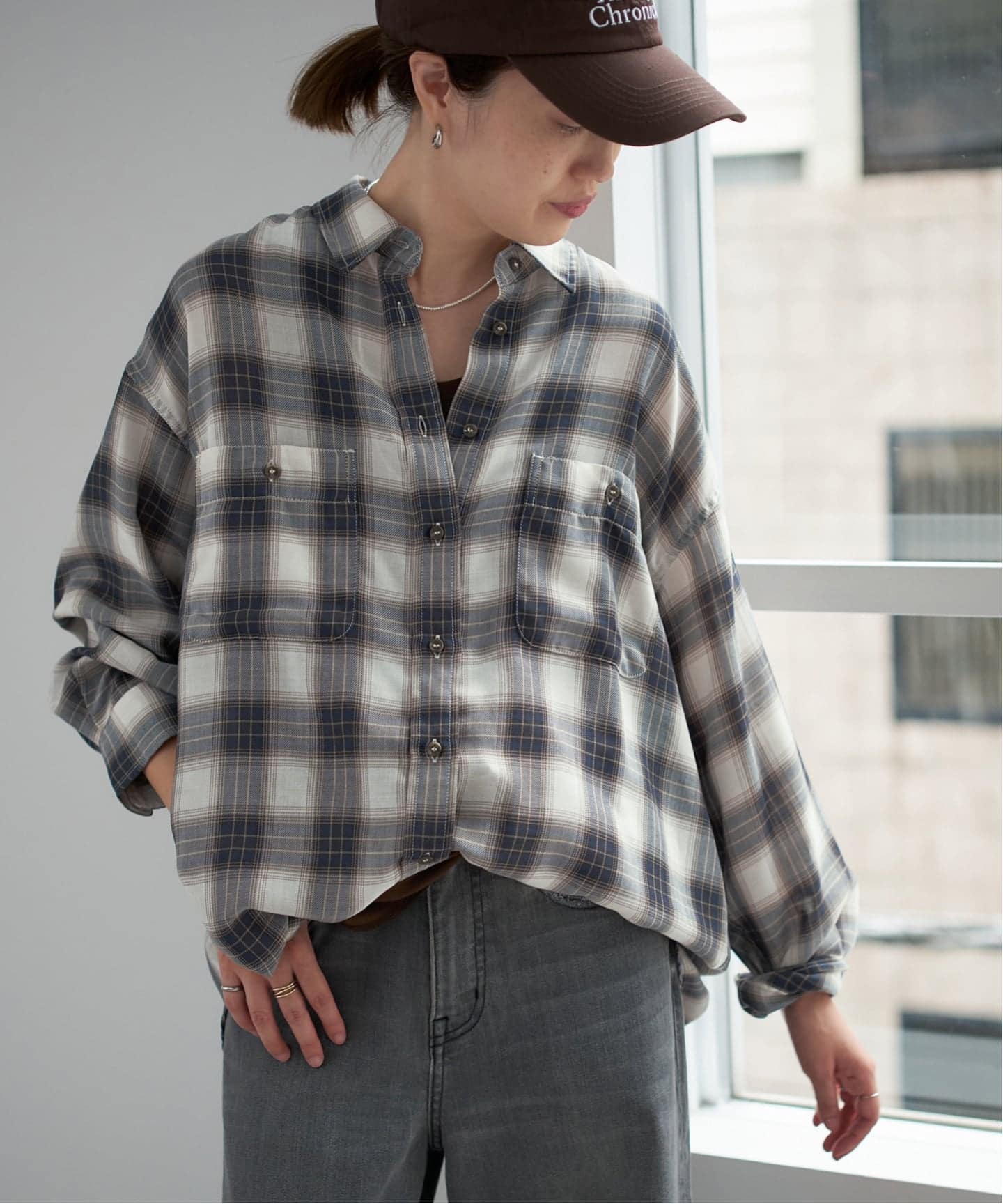 ビエラチェックルーズシャツ（シャツ／ブラウス）｜SLOBE IENA