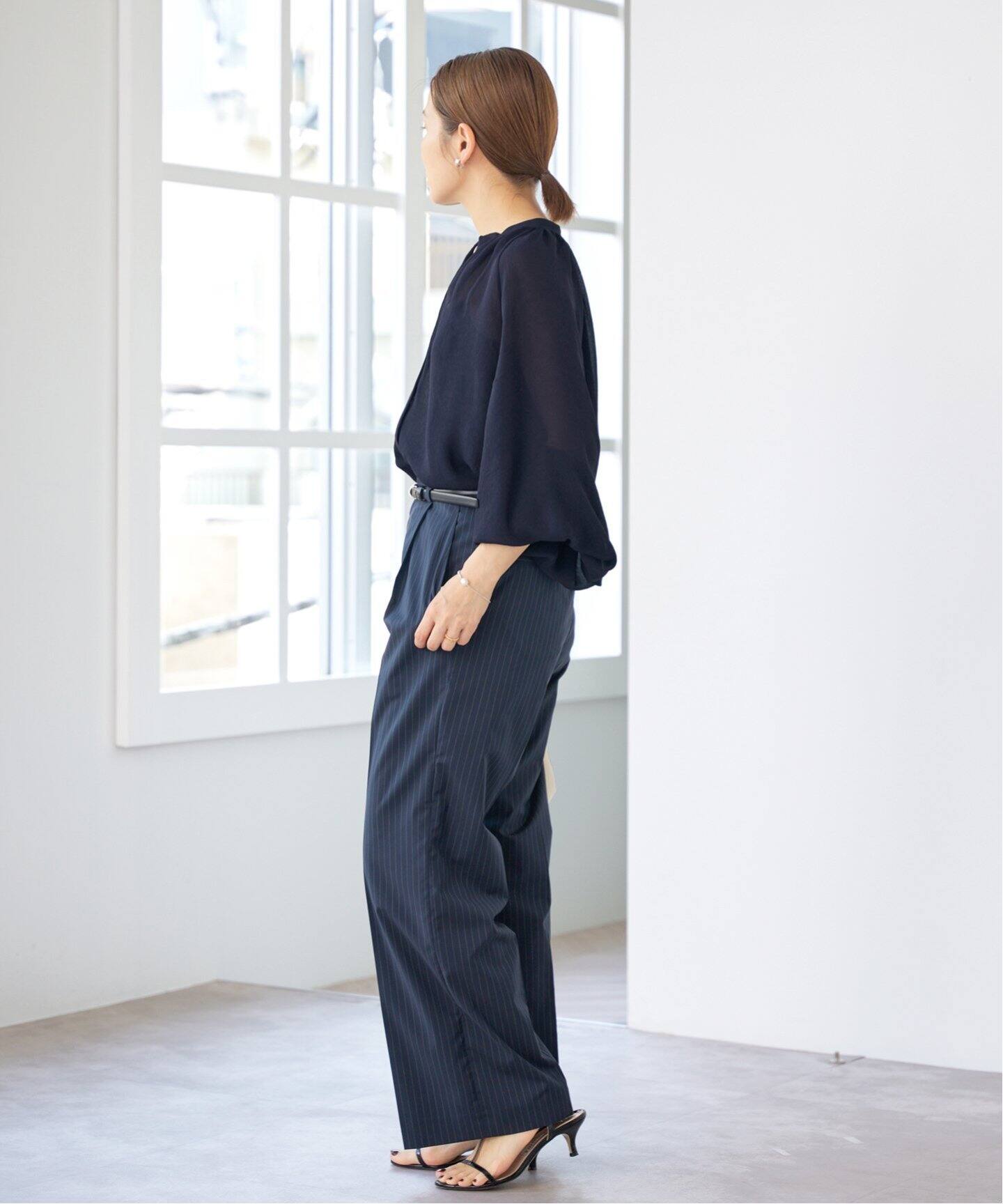 シアージョーゼット ギャザーブラウス（シャツ／ブラウス）｜IENA