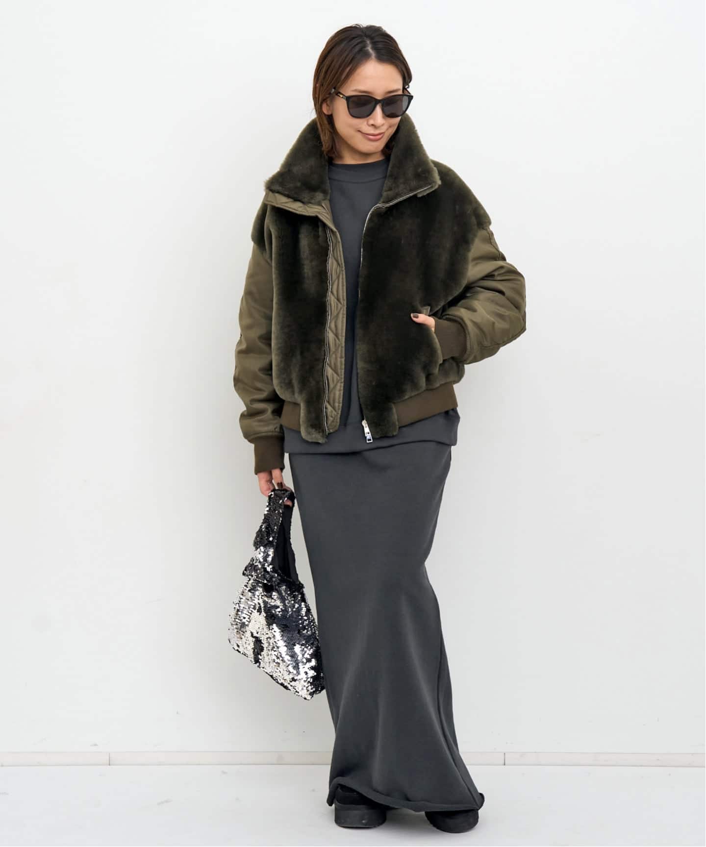 AMERICANA/アメリカーナ】 HALF SLEEVE SWEAT（スウェット）｜L