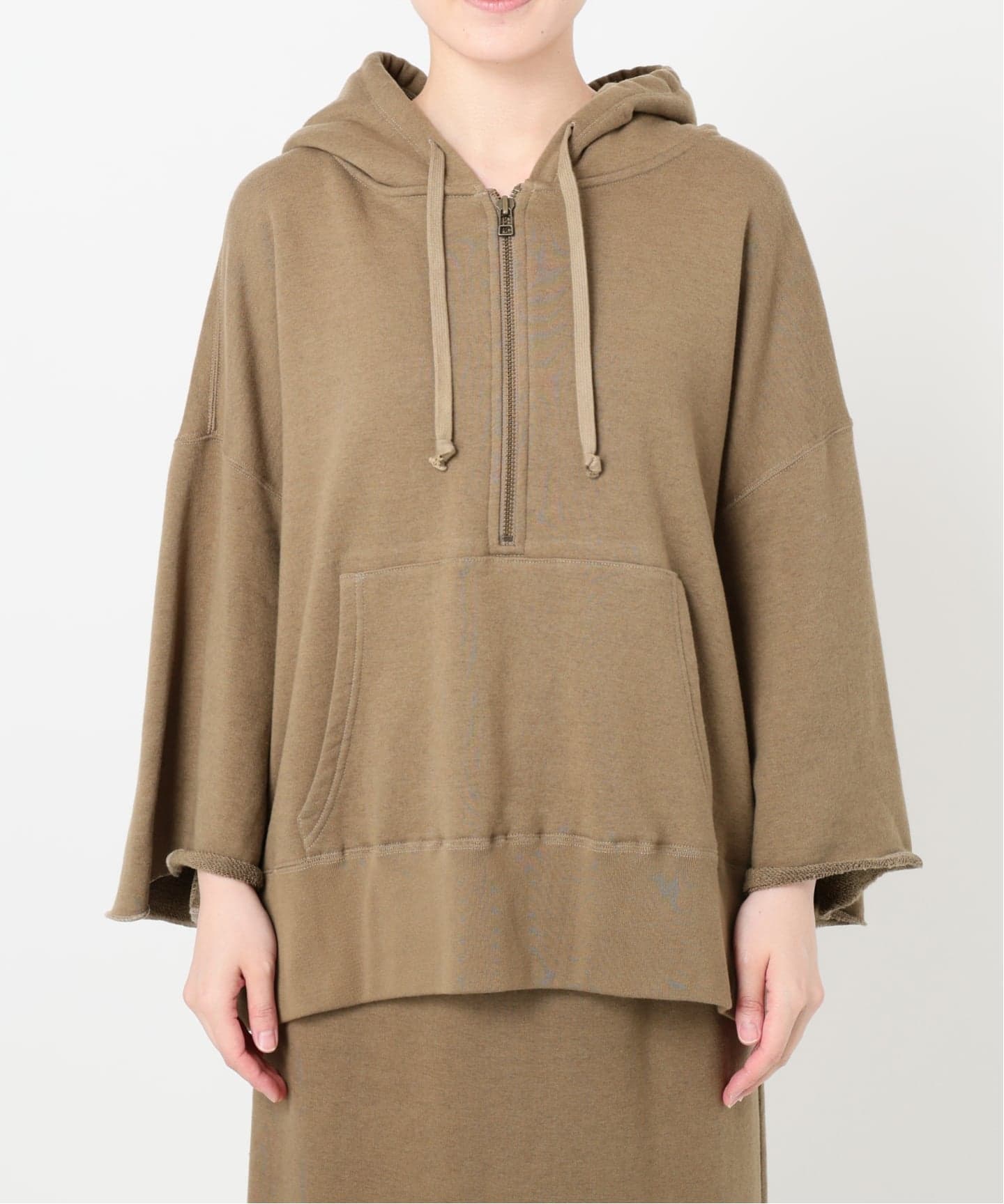 ウールミックスハーフジップフーディ（Tシャツ／カットソー）｜AP