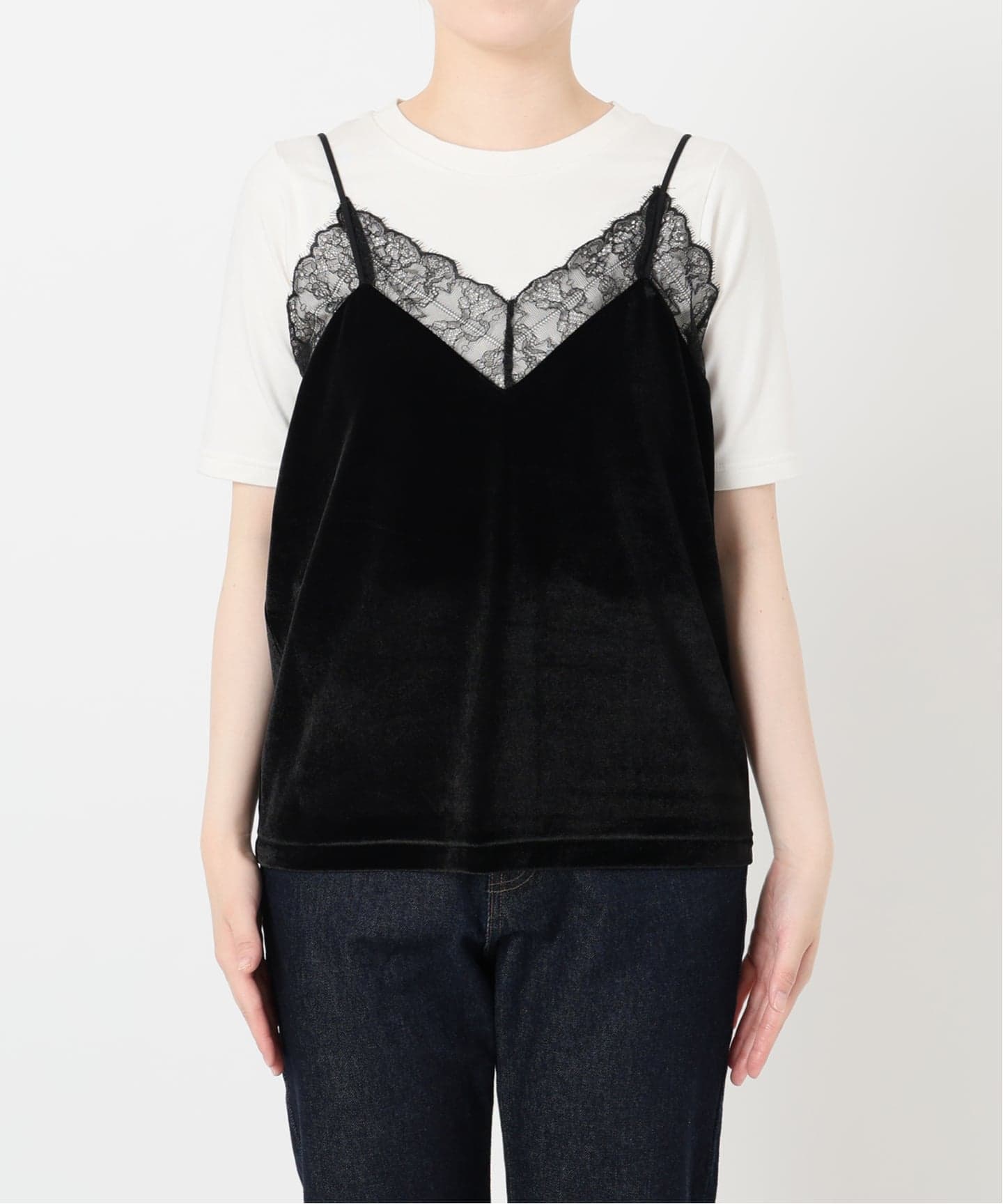 miller/ミラー SLOBE別注 ベロアレースミャミソール（キャミソール