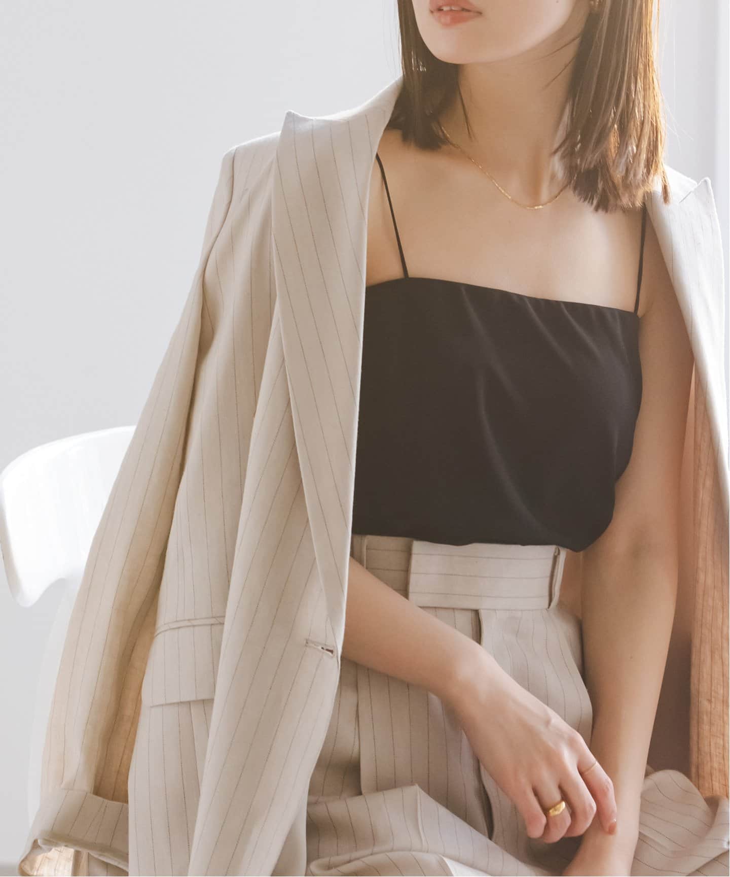 追加2》カップ付きベアラインスイマーキャミ（カップ付きインナー