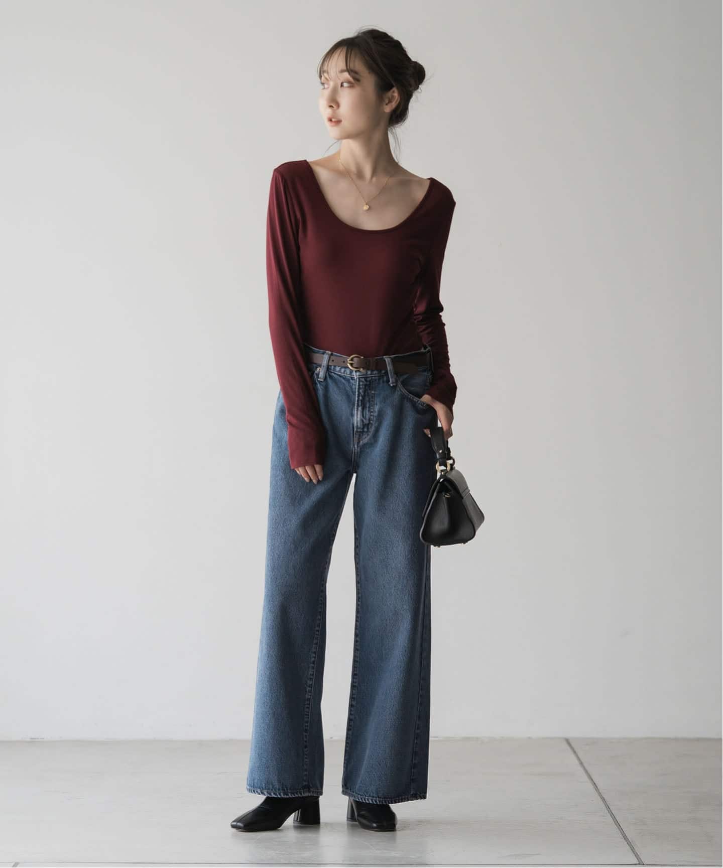 determ/デターム Scoop-Neck Bodysuit（カップ付きインナー）｜NOBLE