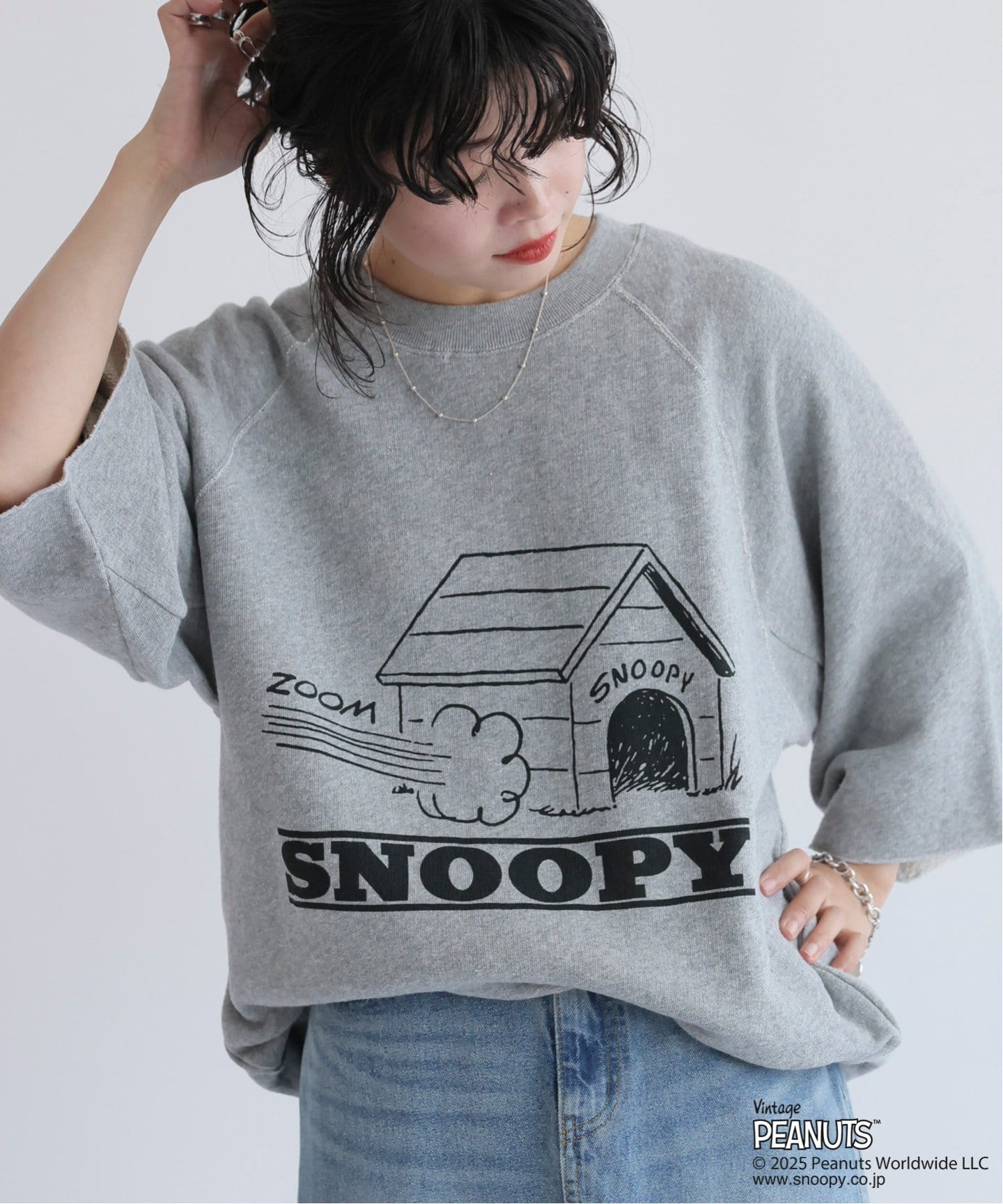 PEANUTS × SPORTS WEAR by relume 別注 ハーフスリーブスウェット（T