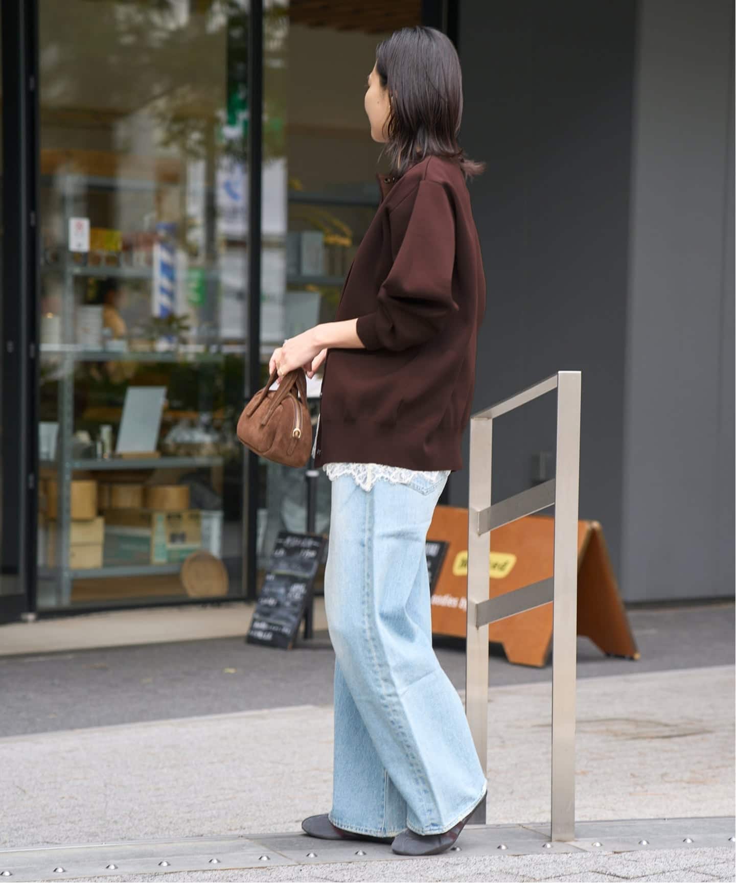 WEB限定追加》ウォッシャブルバナナスリーブカーディガン