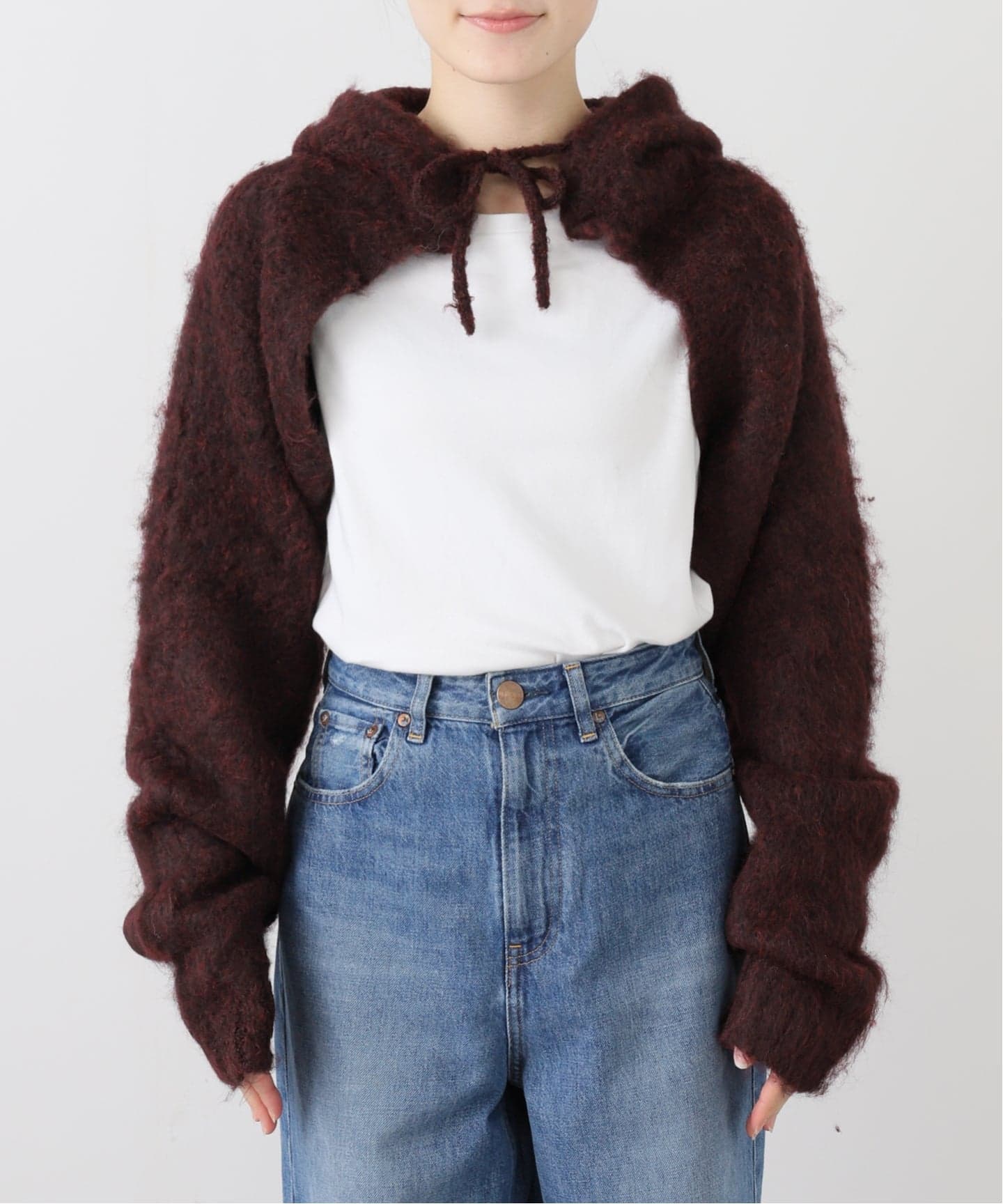 VIAVANDA/ヴィアヴァンダ】2WAY HOODED MUFFLER KNIT（マフラー