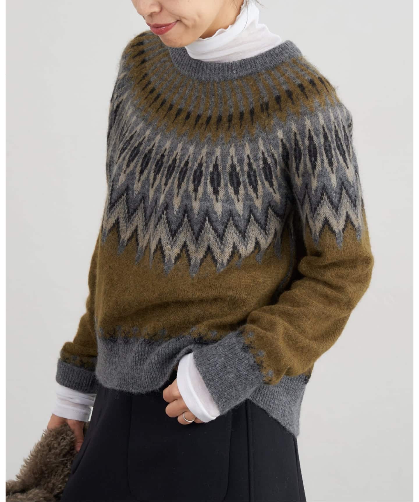 ROBERTO COLLINA/ロベルトコリーナ GIROCOLLO CROPPED ニット