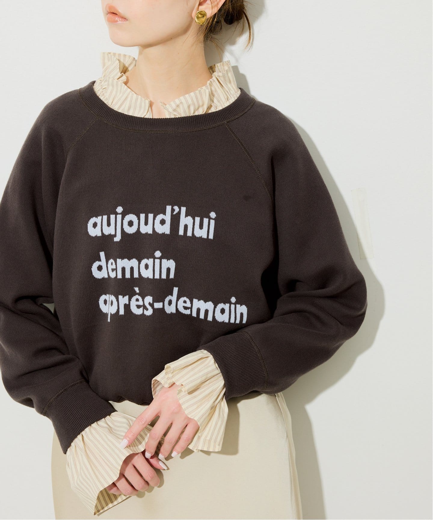 スムースオーバーロゴニット（ニット／セーター）｜SLOBE IENA