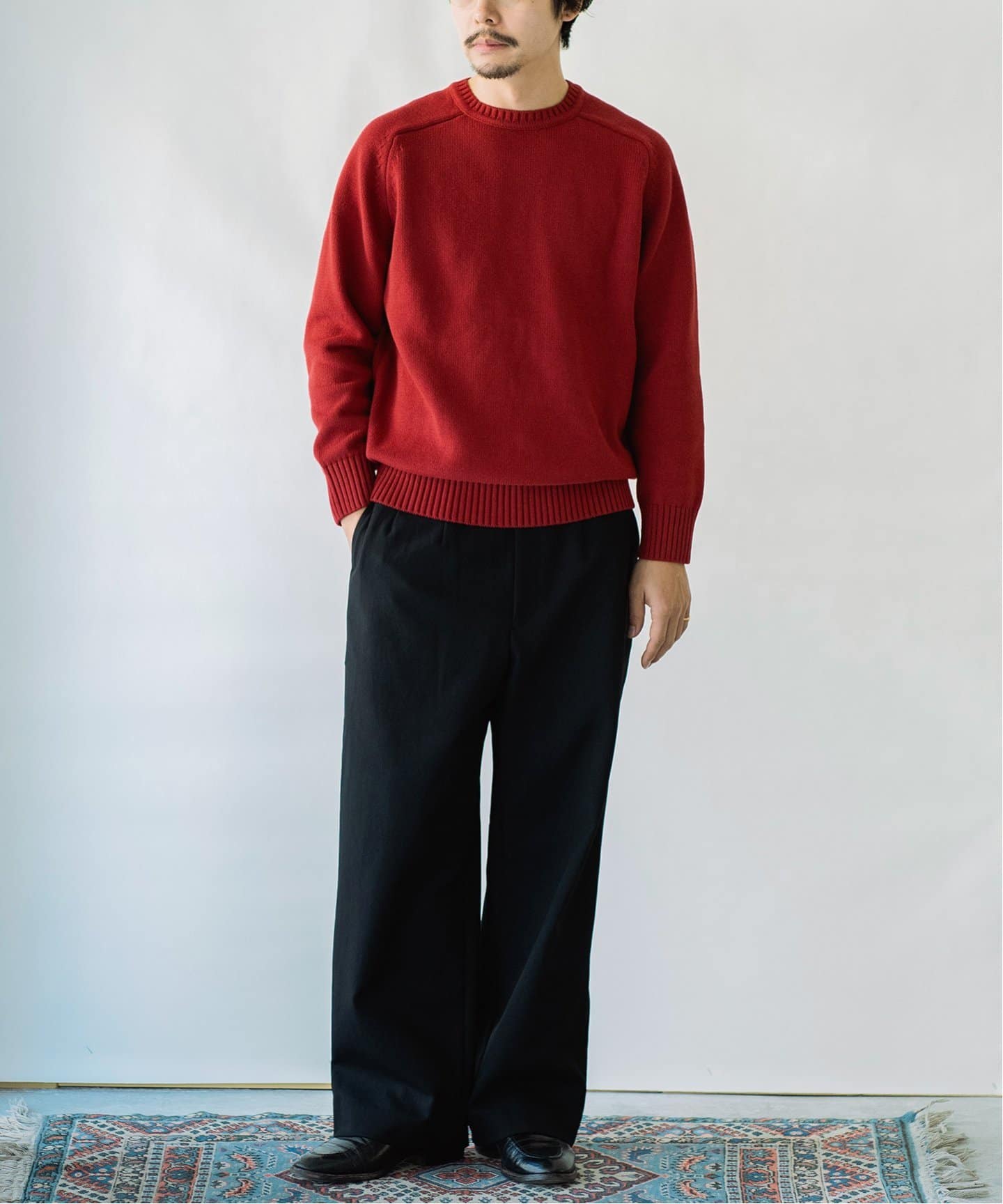 LE / エルイー】コットン クルー ニット（ニット／セーター）｜L