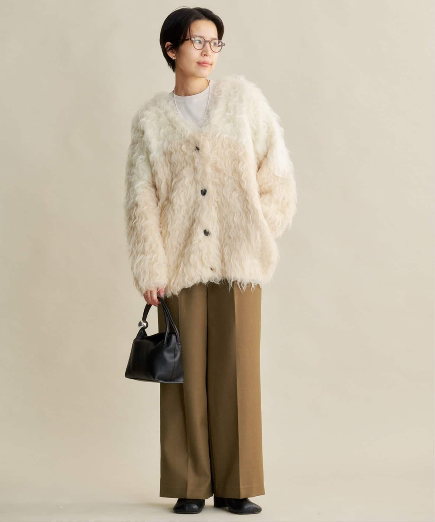 CLANE BI COLOR SHAGGY KNIT CARDIGAN（ニット／セーター）｜BOICE