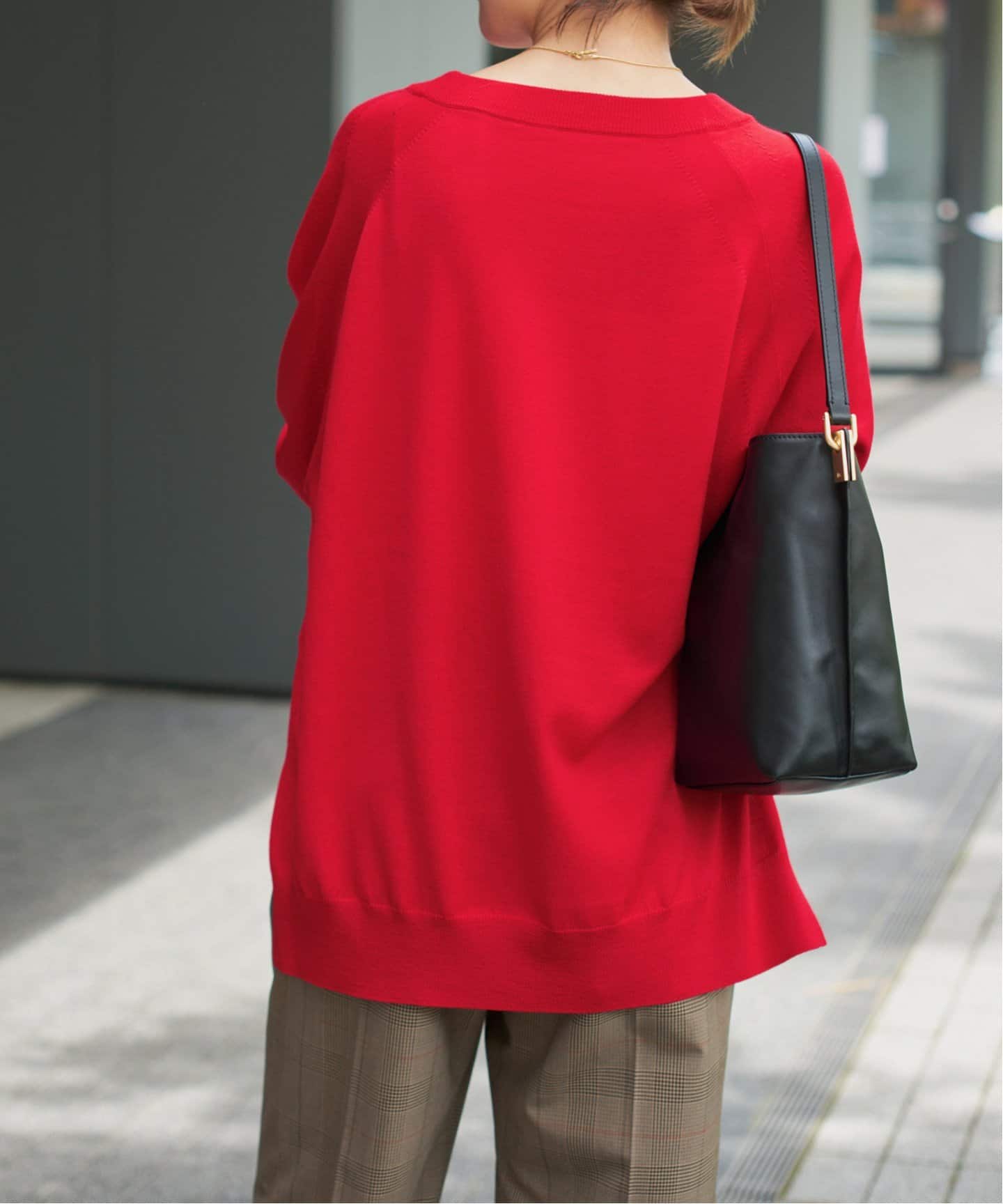 ウォッシャブルラグランスリーブプルオーバー（ニット／セーター