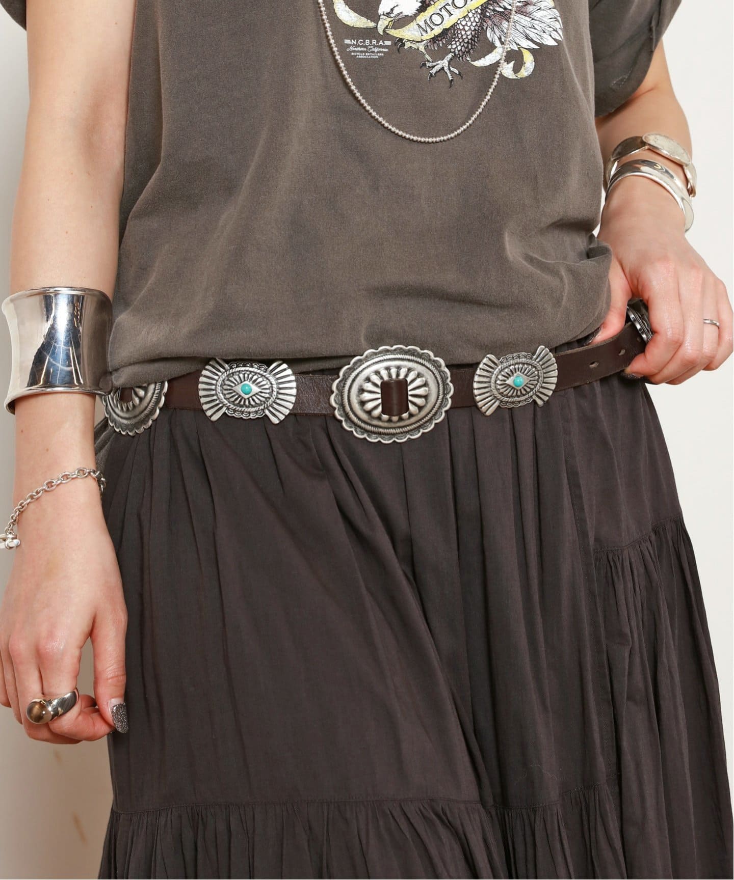 PUNTOVITA/プントヴィータ】CONCHO LEATHER BELT（ベルト）｜AP STUDIO