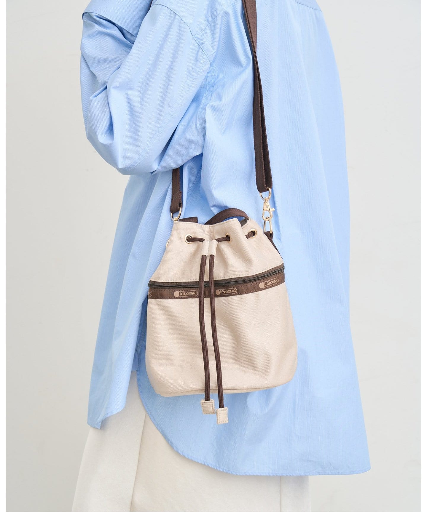 LeSportsac/レスポートサック × IENA ENFANT Drawstring Bucket Bag