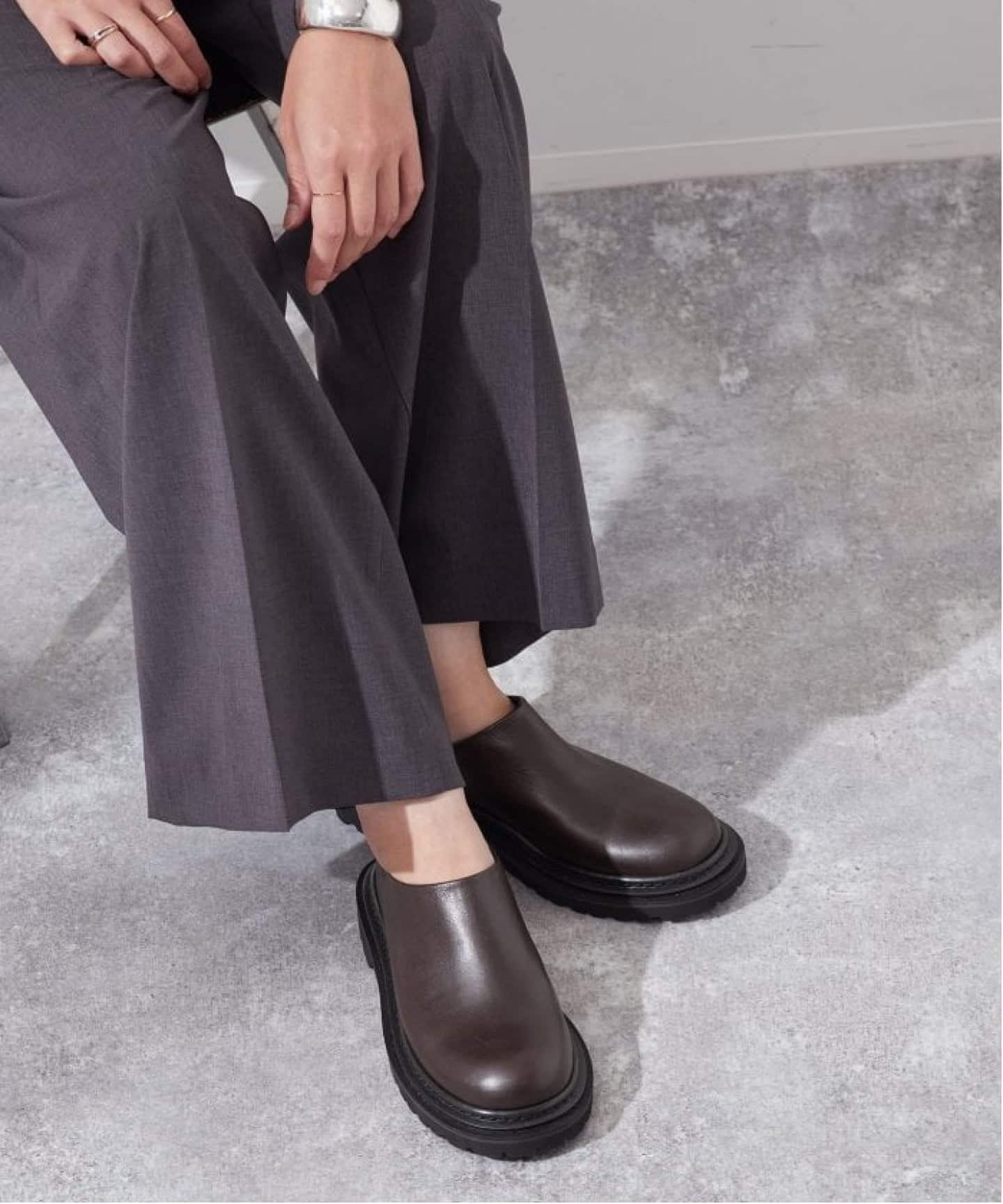 PIPPICHIC/ピッピシック】HAILET SLP 7 DARK BROWN：フラットシューズ