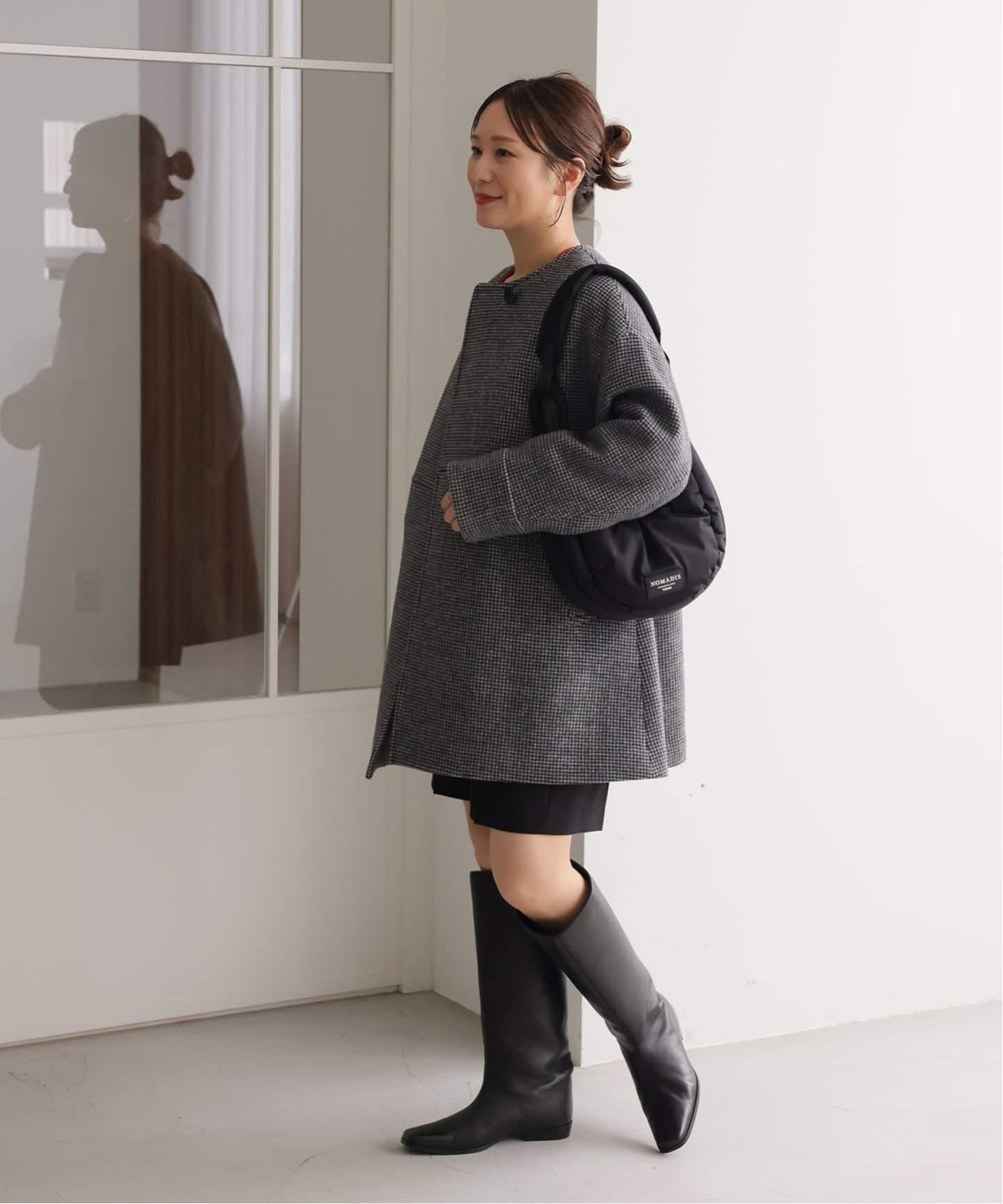 追加2》スーパー140ビーバーノーカラーミドルコート（ノーカラーコート