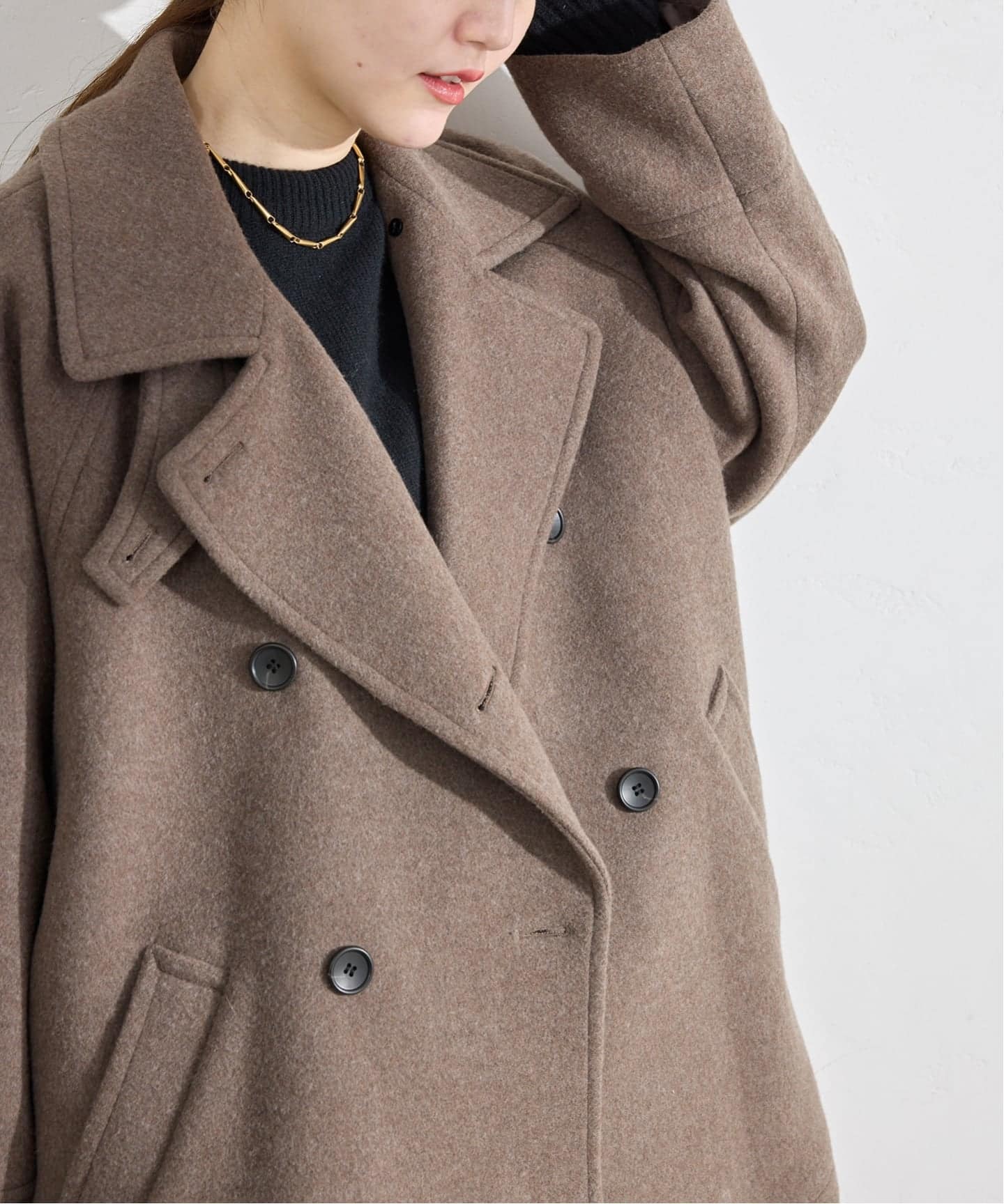 ダブルブレストハーフコート（その他ブルゾン／アウター）｜IENA