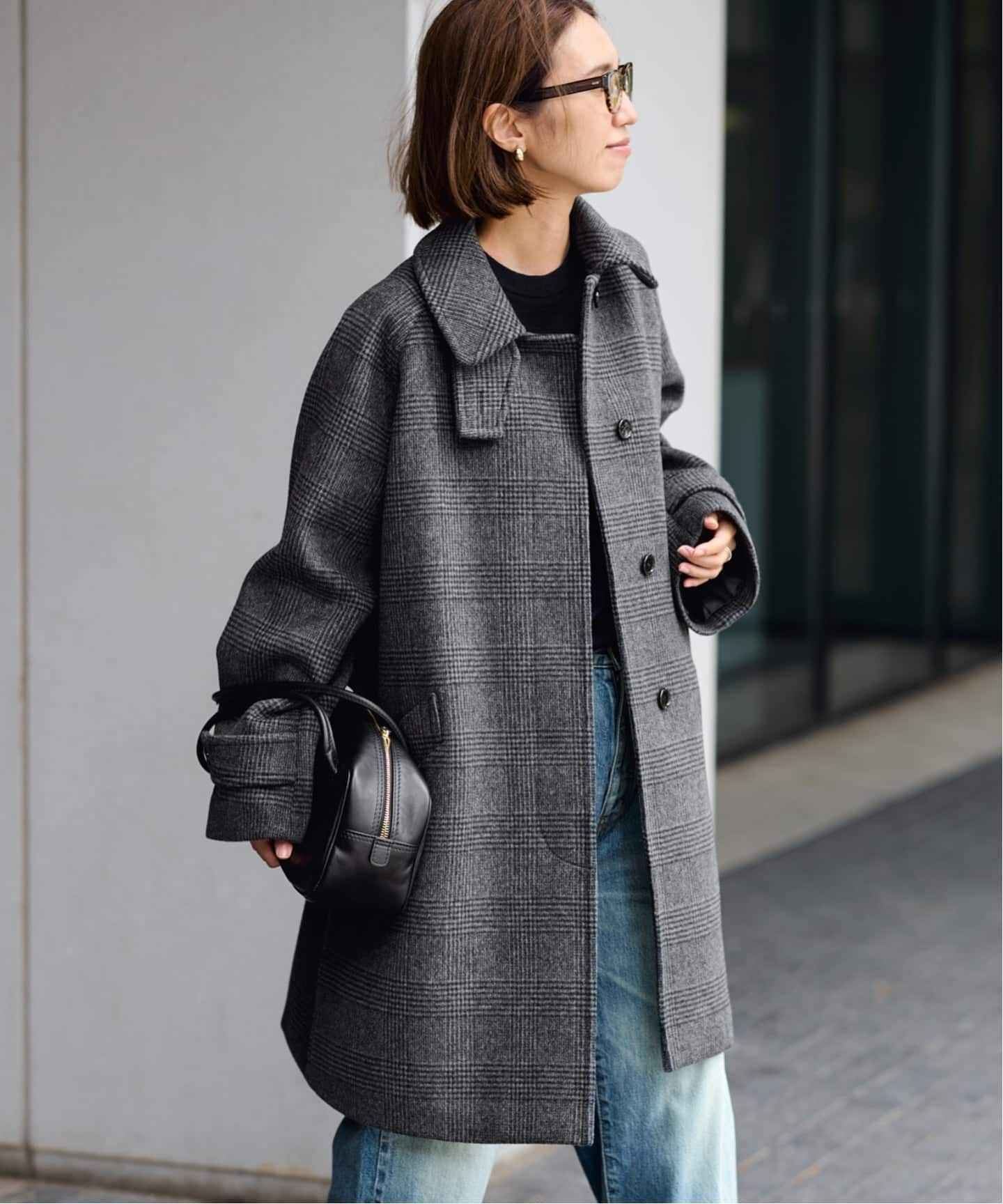 ≪WEB先行 / 追加≫ラムウールMIXシャルムバルカラーコート（ステン