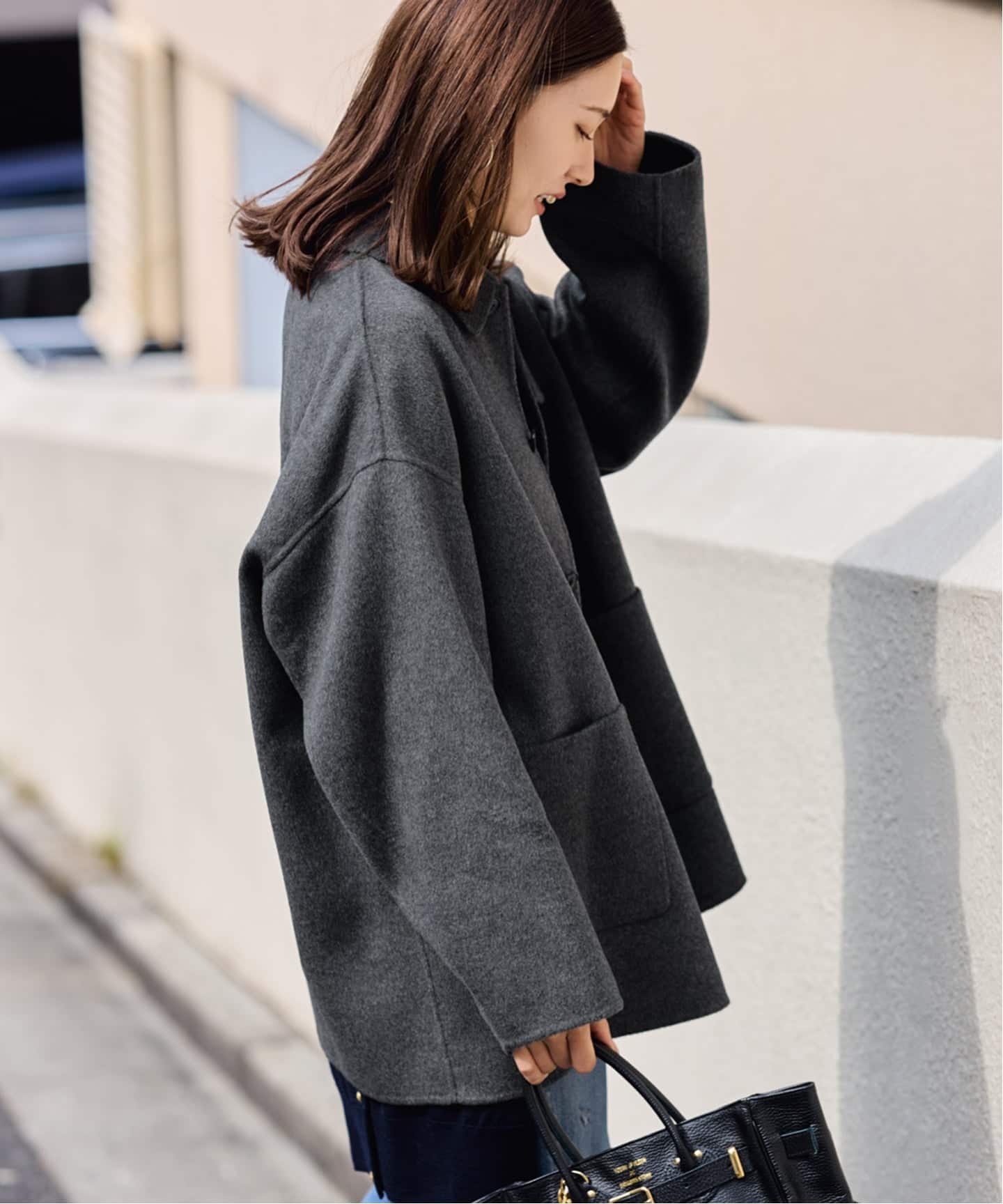 ≪追加≫ハミルトンバルカラーミドルコート 4（グレー）（ステンカラー