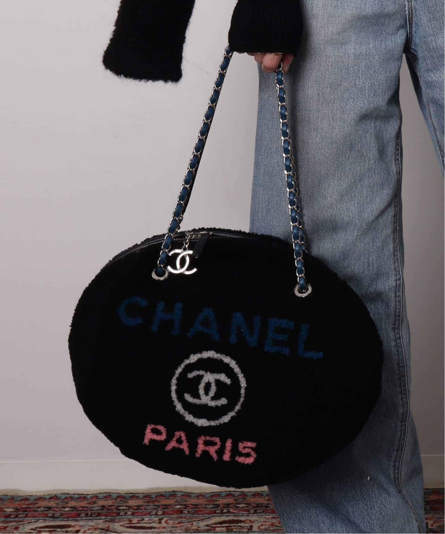 CHANEL/シャネル】Deauville ラウンドチェーンショルダーバッグ wool