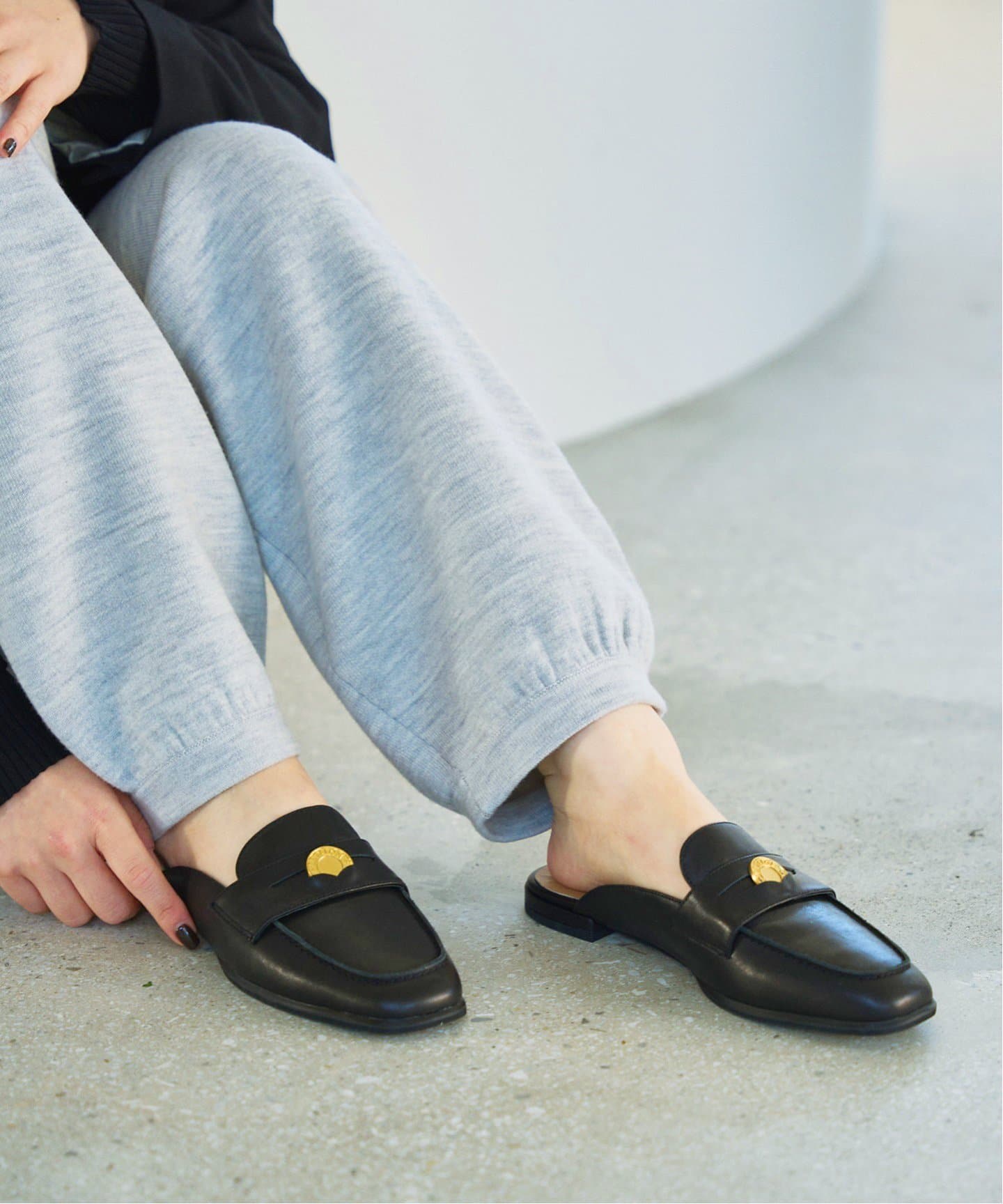 レザーコインローファーミュール（ローファー）｜LE TALON（ル タロン