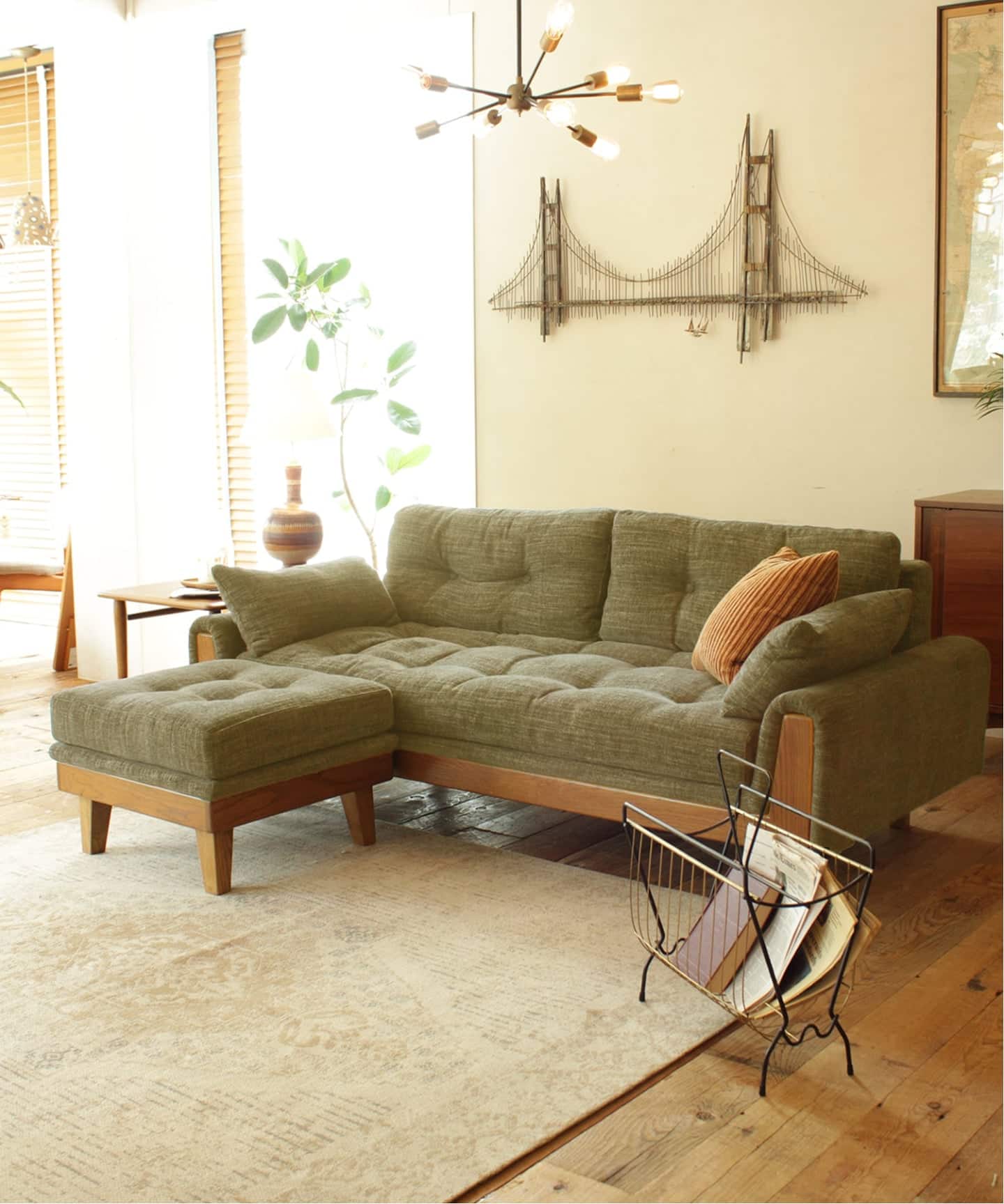 大型商品》WINDAN OTTOMAN 2nd GREEN ウィンダン オットマン（ソファ