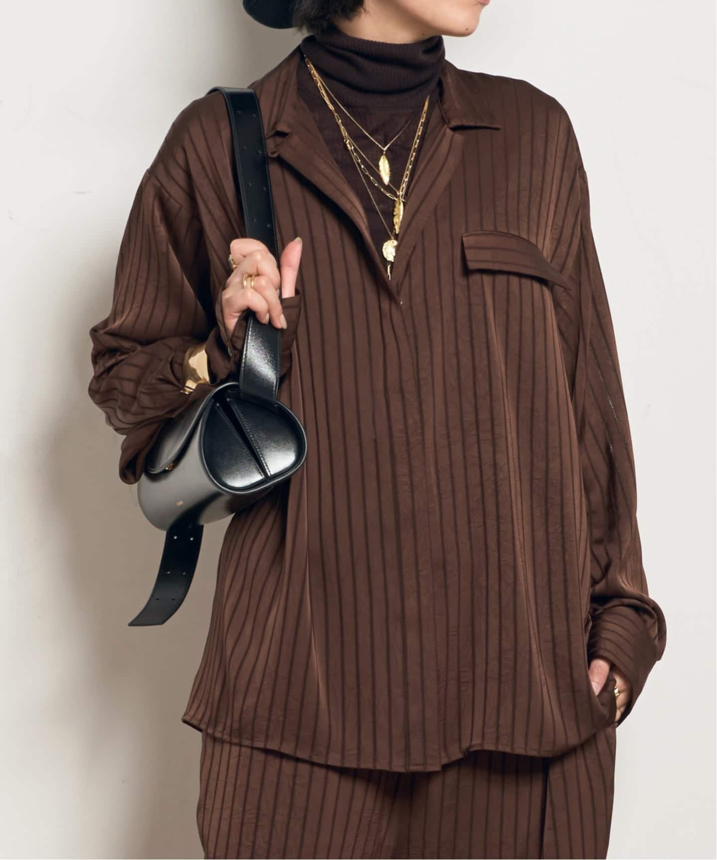 ARCHIVE STANCE/アーカイブスタンス】satin stripe Shirt（シャツ