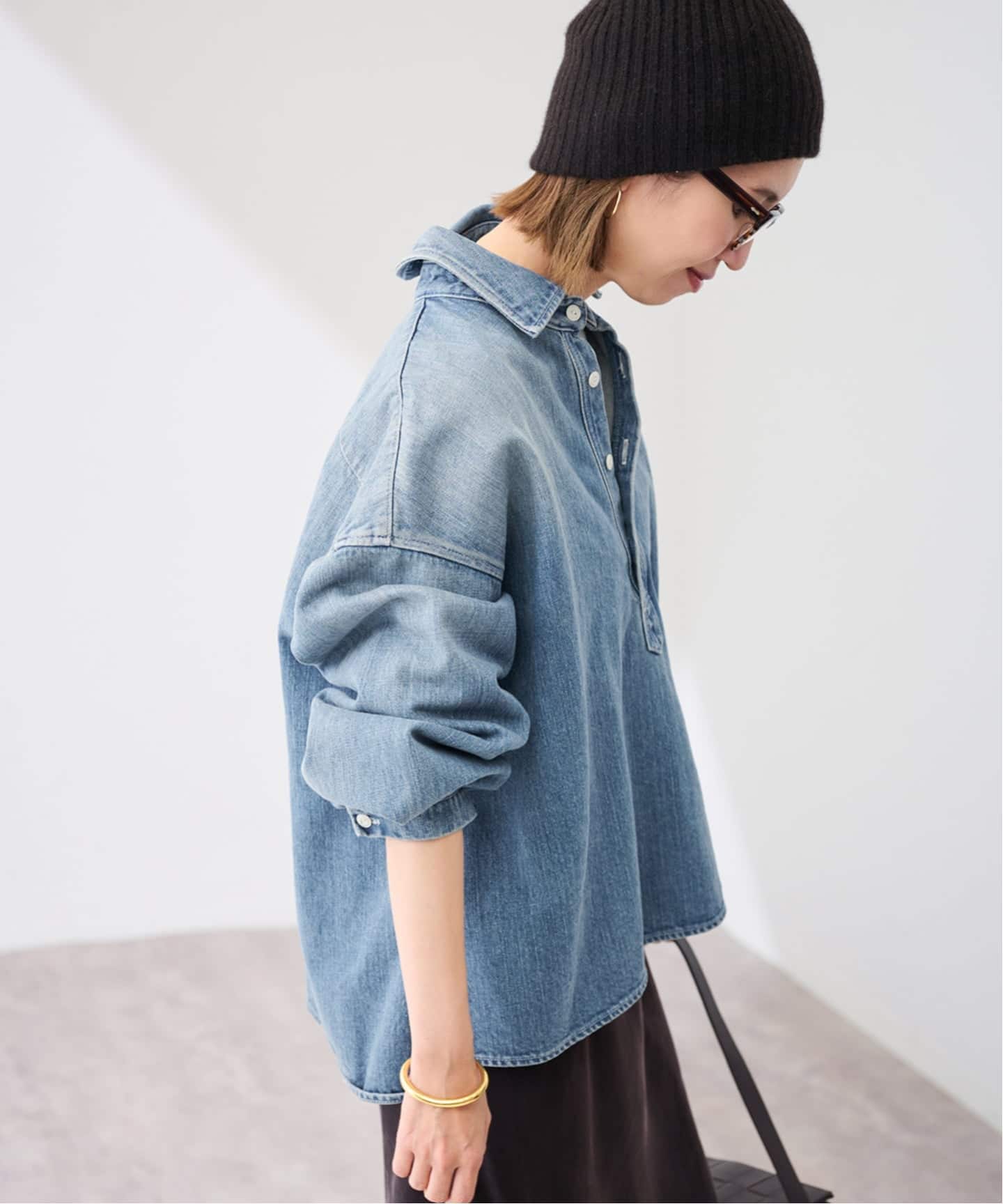 ≪WEB限定 / 追加予約≫デニムプルオーバーシャツ（シャツ／ブラウス