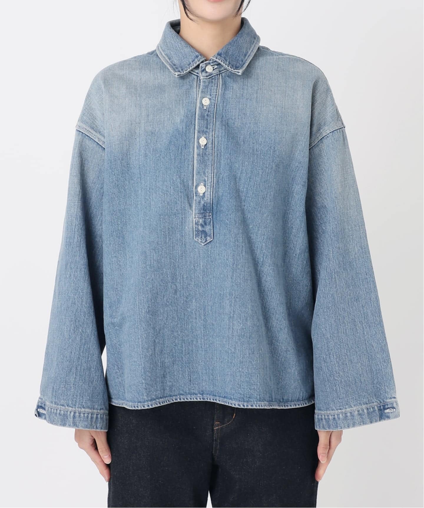 ≪WEB限定 / 追加予約≫デニムプルオーバーシャツ（シャツ／ブラウス