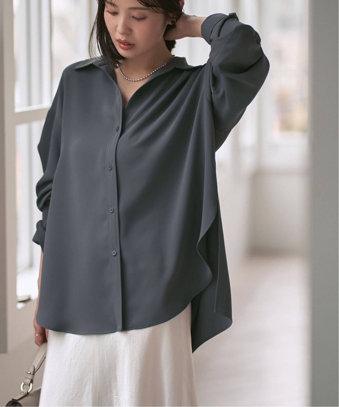 追加》シーズンカラープレーンシャツ（シャツ／ブラウス）｜NOBLE