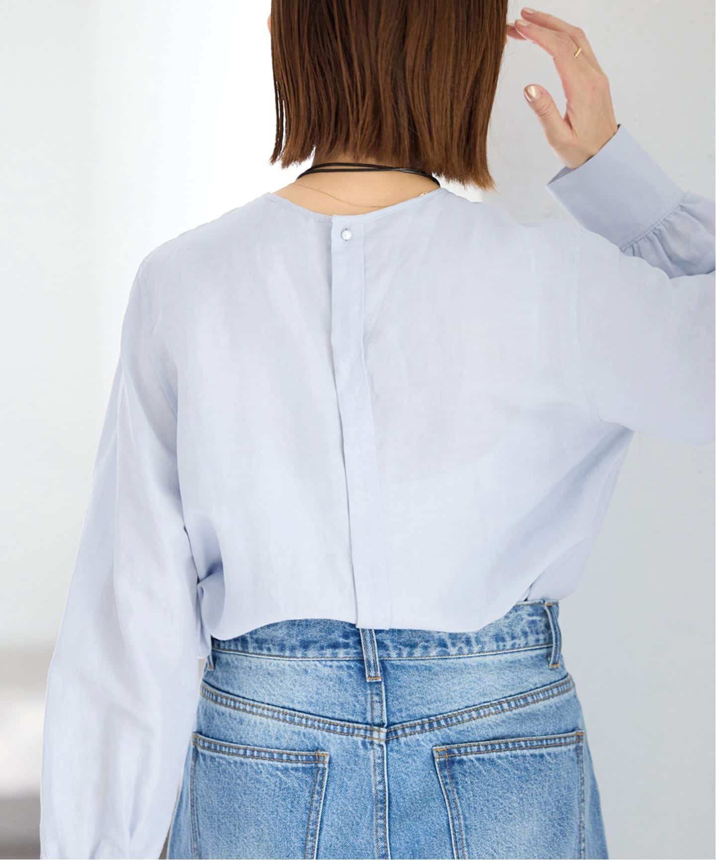 新色/WEB限定/追加2予約》ラミーリヨセルノーカラーブラウス（シャツ