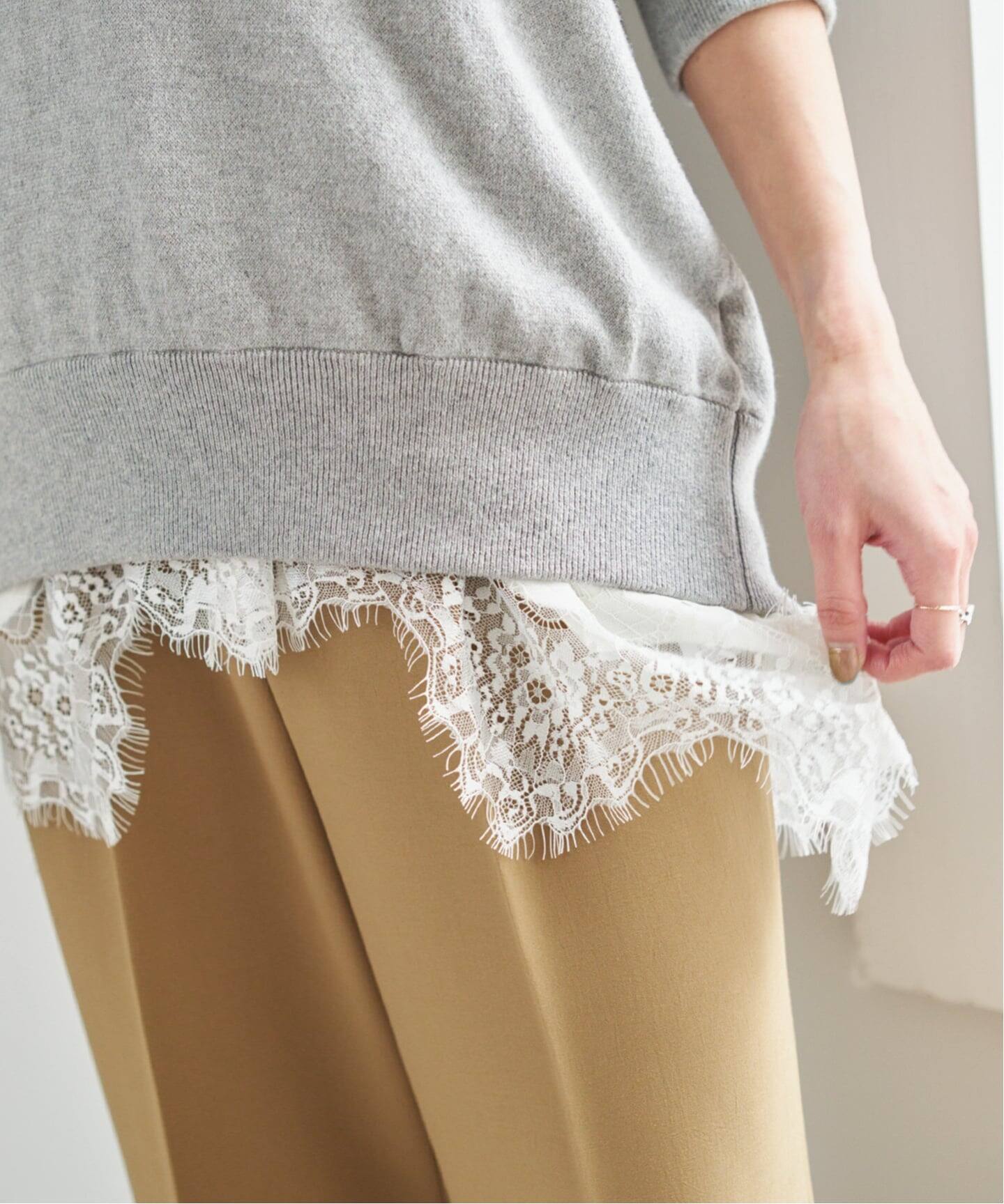 WEB限定 / 追加2予約》レースサテンチュニックキャミソール