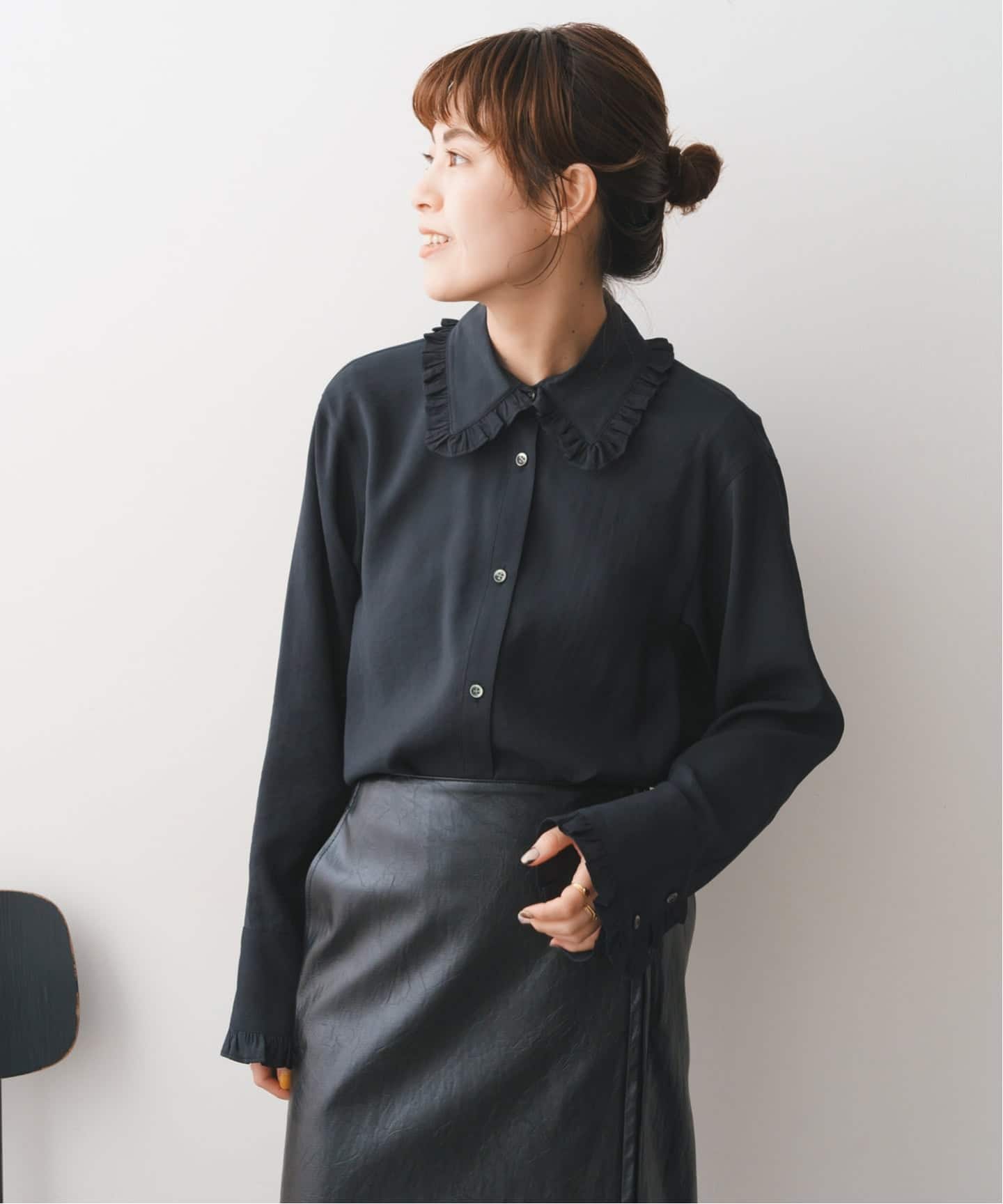 WEB限定 / 追加》フリルカラーブラウス（シャツ／ブラウス）｜Spick