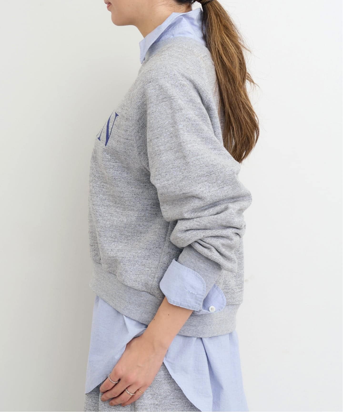 AMERICANA/アメリカーナ】 BACK ZIP SWEAT（スウェット）｜L