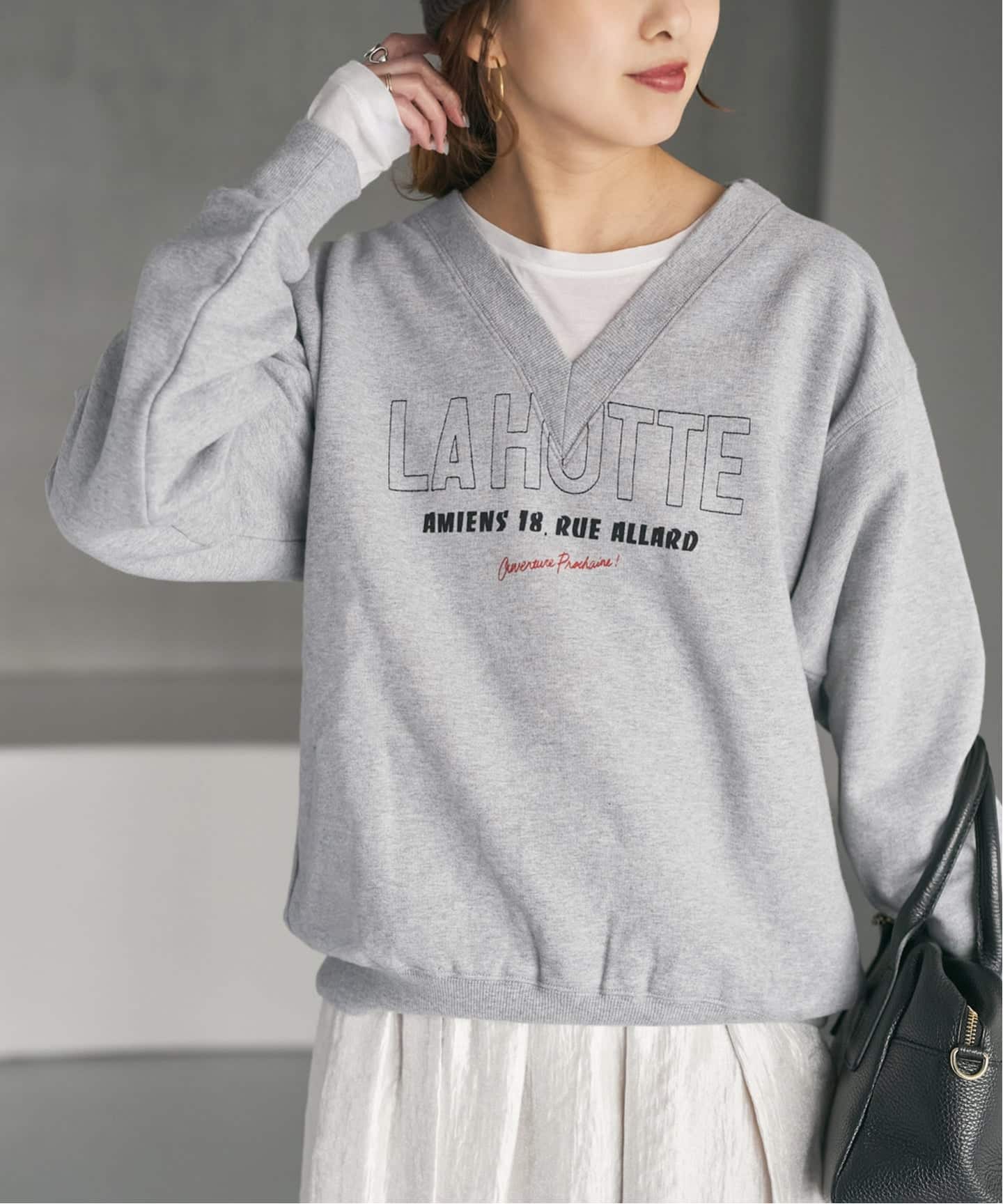 追加3》La Hutte / ラ ユット 別注Vネックスウェット*（スウェット