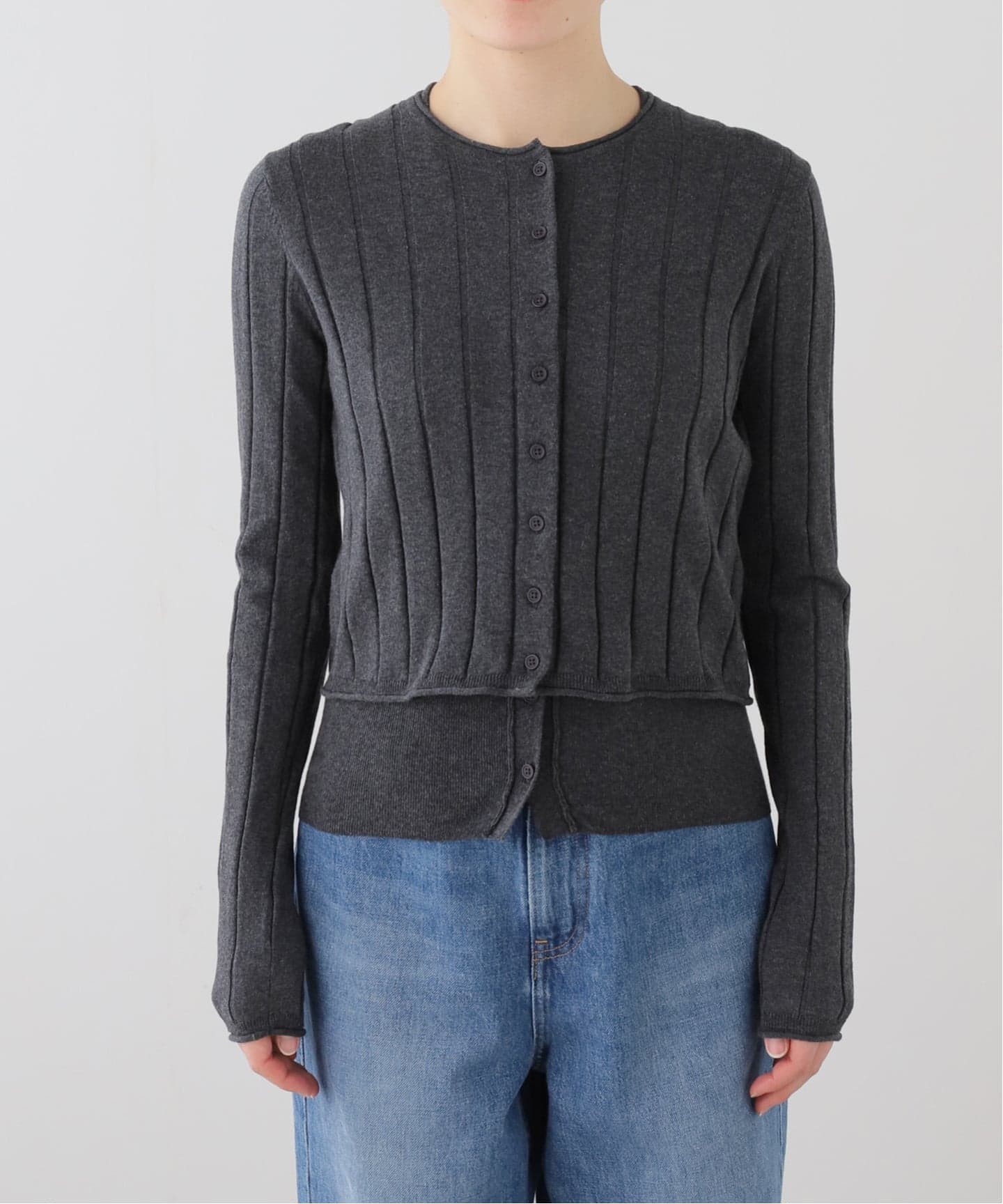 anuke Cotton Layered Cardigan（カーディガン）｜BOICE FROM