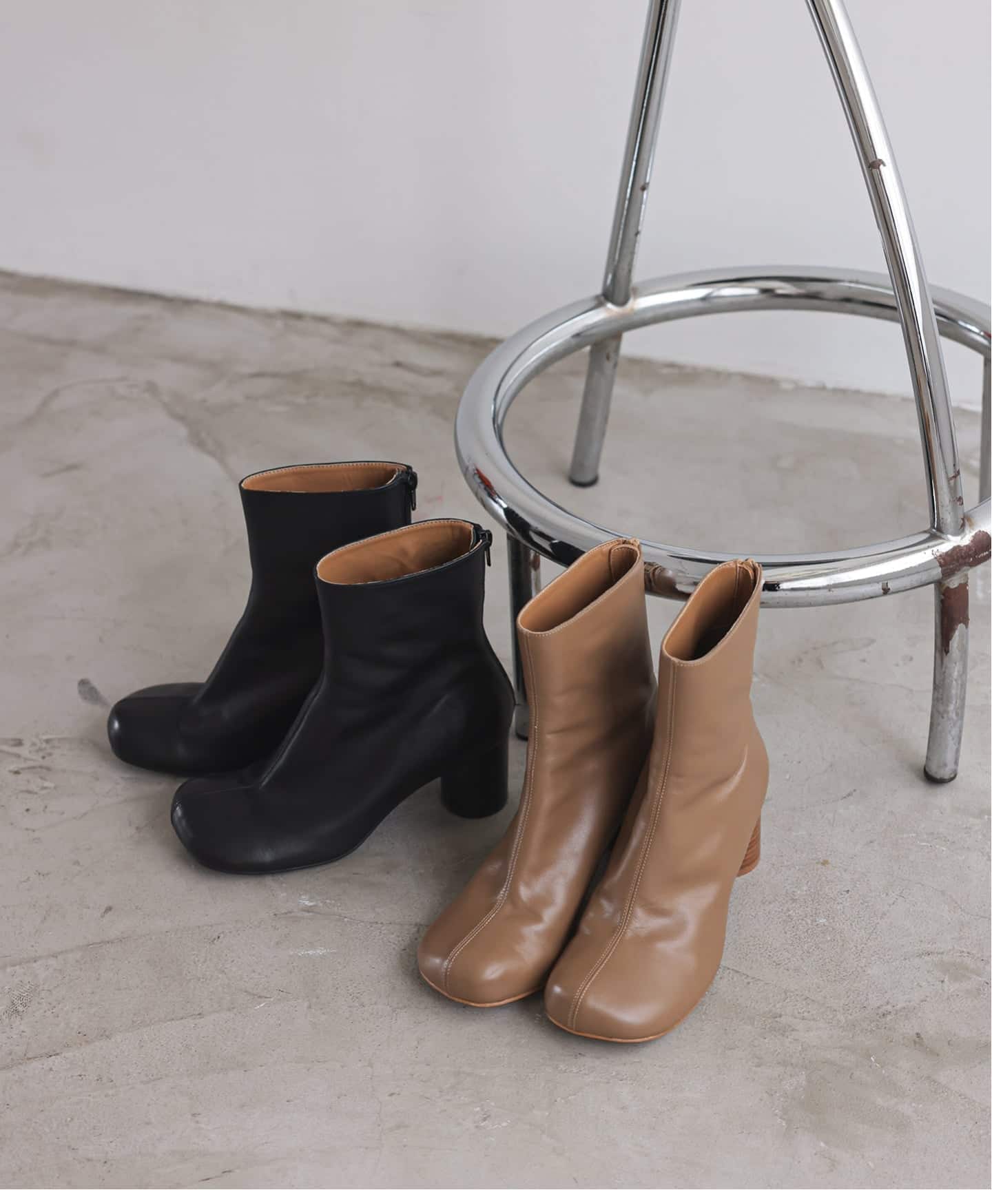 追加4》SLOBE スクエアトゥショートブーツ（ブーティ・ショートブーツ