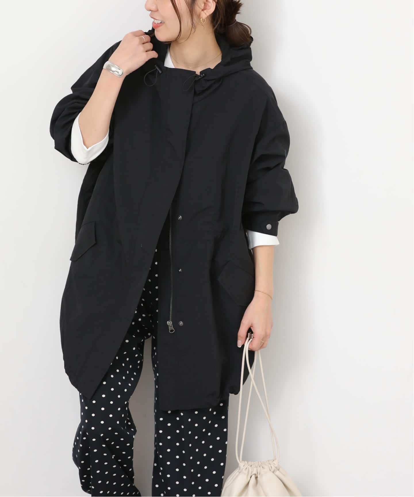 予約》［手洗い可］撥水ナイロンフーディーブルゾン（ナイロン