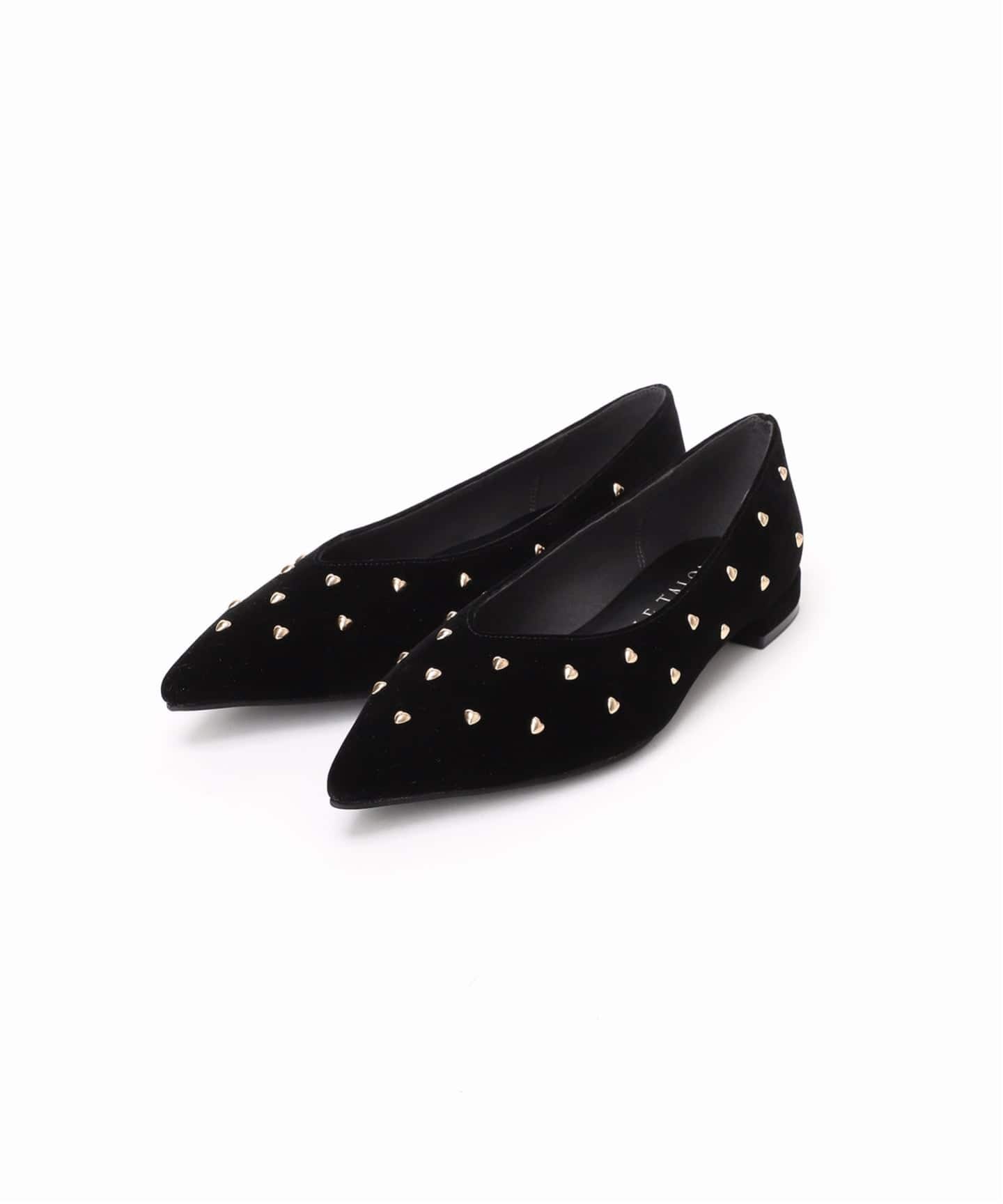 ポインテッドハートスタッズフラット（フラットシューズ）｜LE TALON
